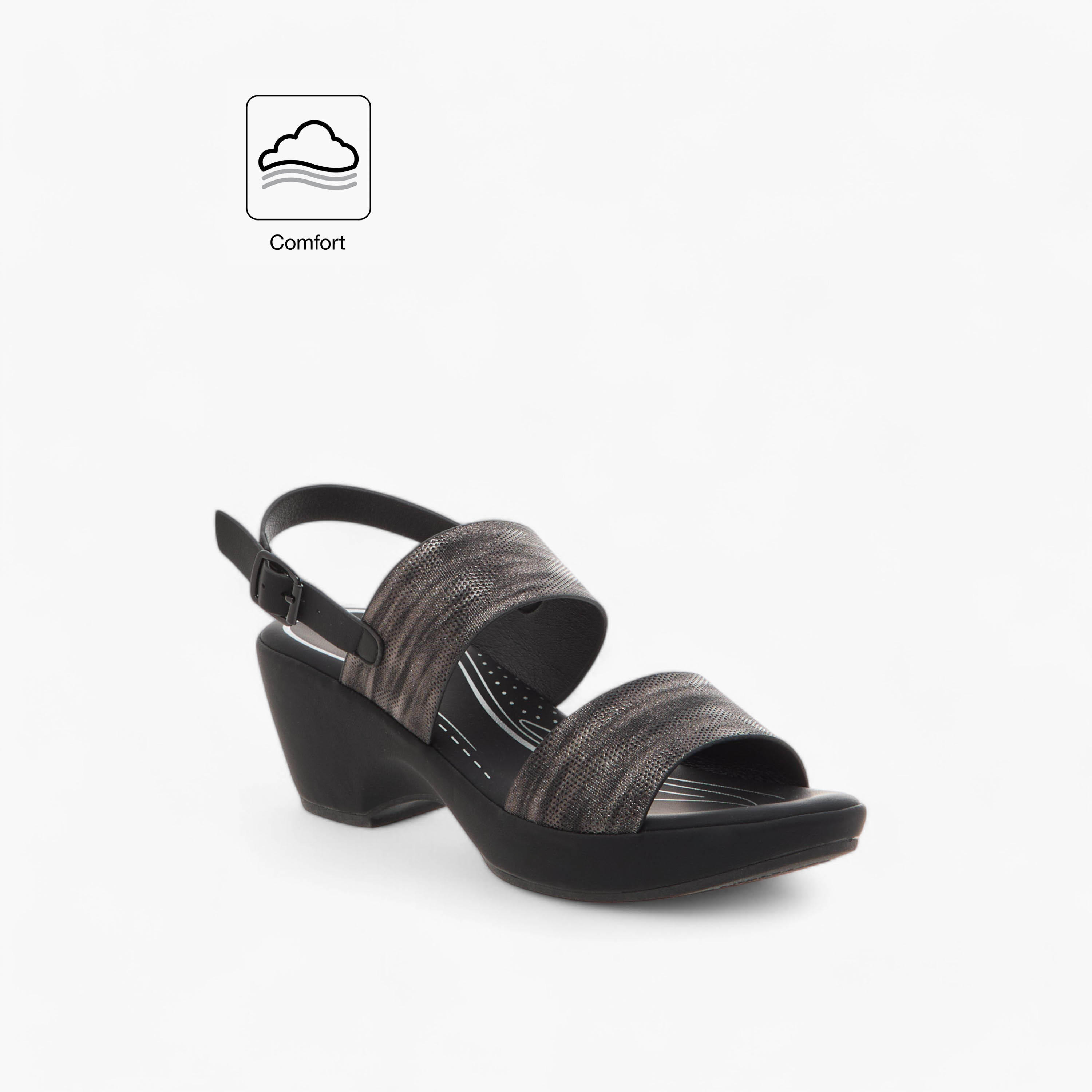 صندل مريح بارز الملمس بكعب سميك وإبزيم إغلاق من فلورا بيلا-women-shoes-sandals-heeled-image-4