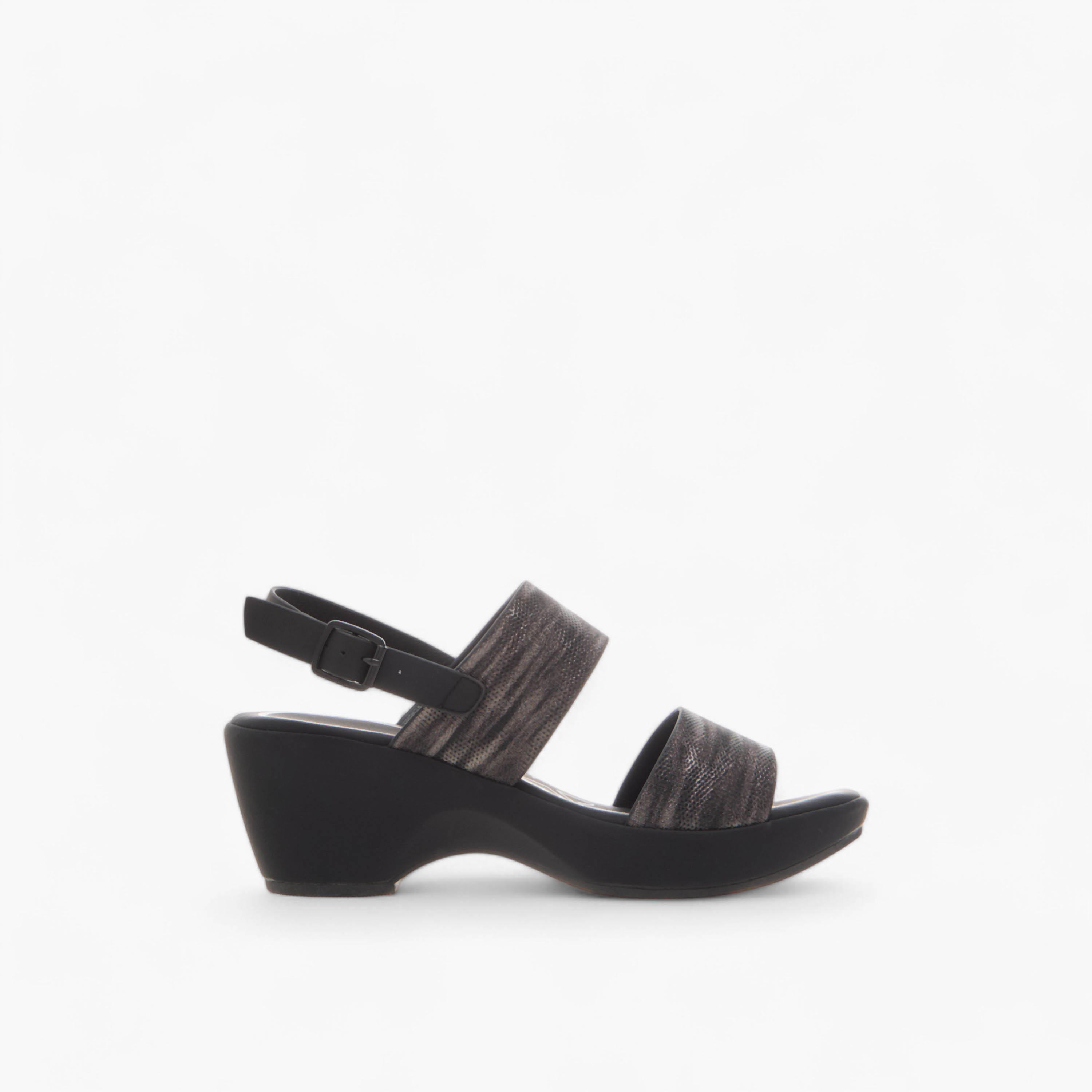 Flora Bella Textured Comfort Sandals with Block Heels and Buckle Closure-women-shoes-sandals-heeled-image-1