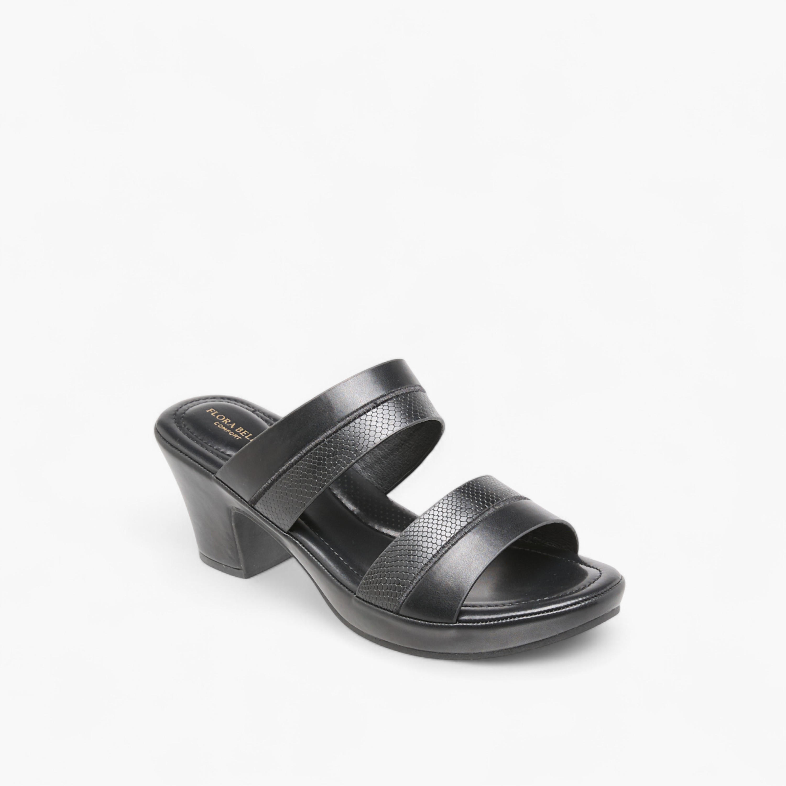 Flora Bella Textured Slip-On Sandals with Block Heels-women-shoes-sandals-heeled-image-2