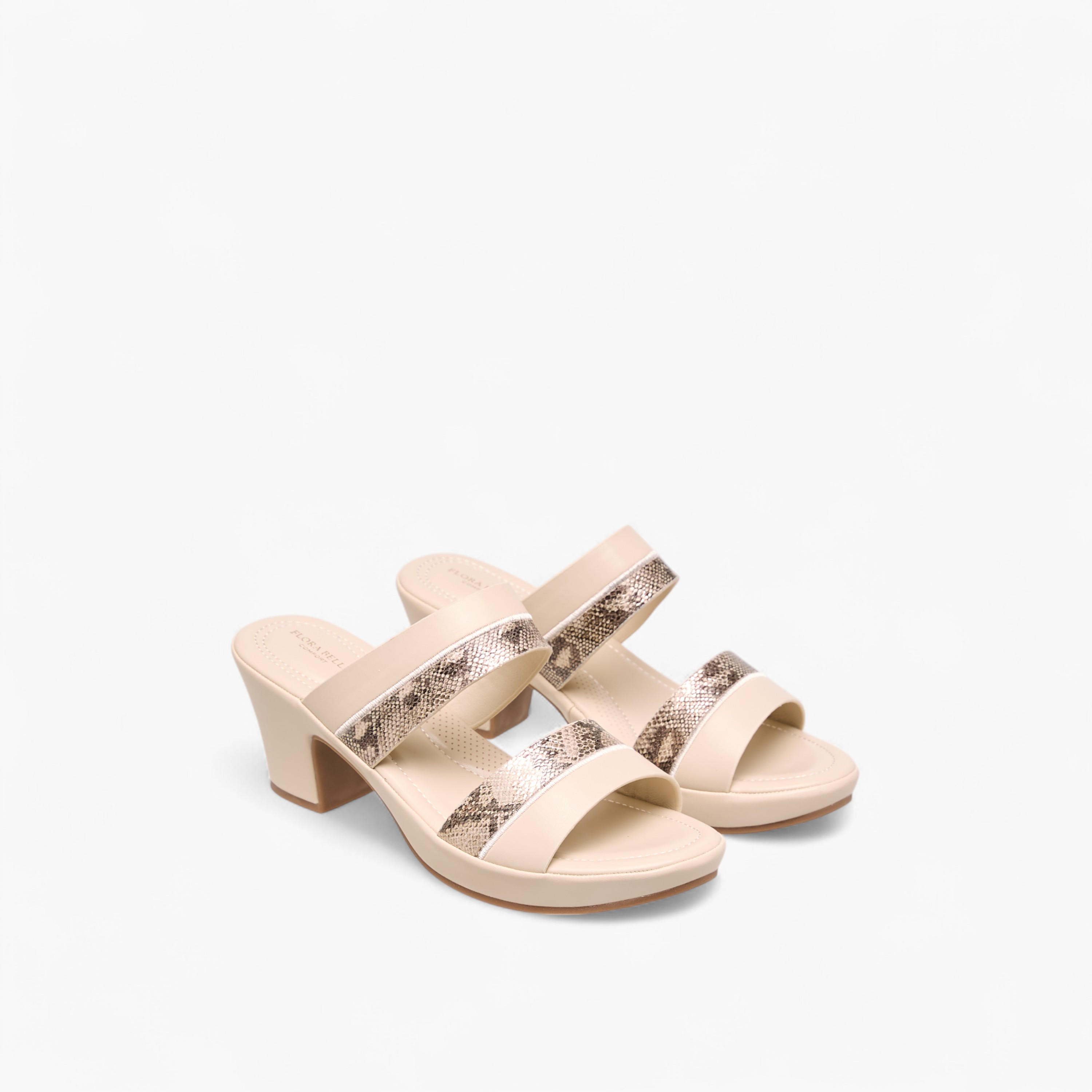 صندل سهل الارتداء بكعب عريض بارز الملمس من فلورا بيلا-women-shoes-sandals-heeled-image-1