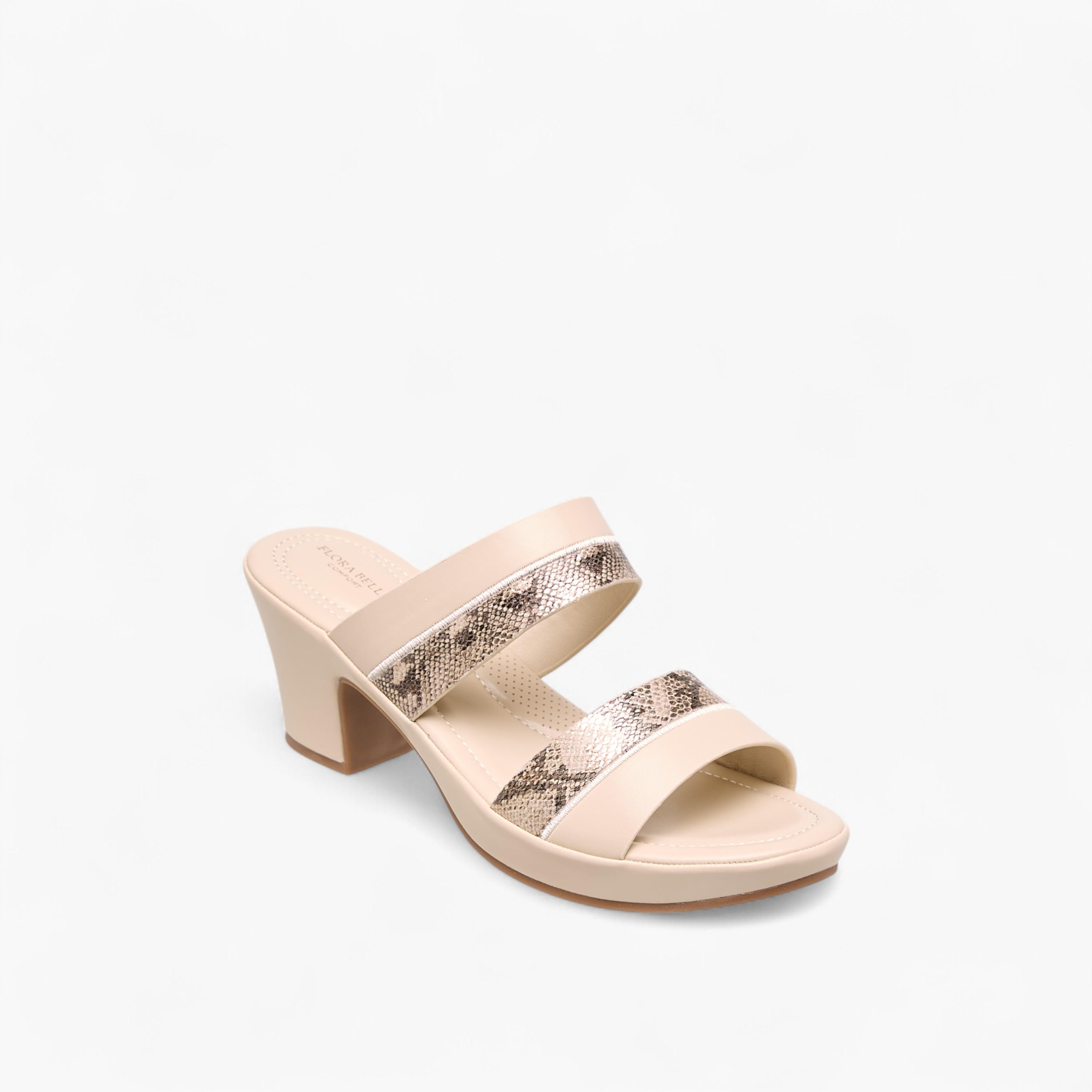 صندل سهل الارتداء بكعب عريض بارز الملمس من فلورا بيلا-women-shoes-sandals-heeled-image-2