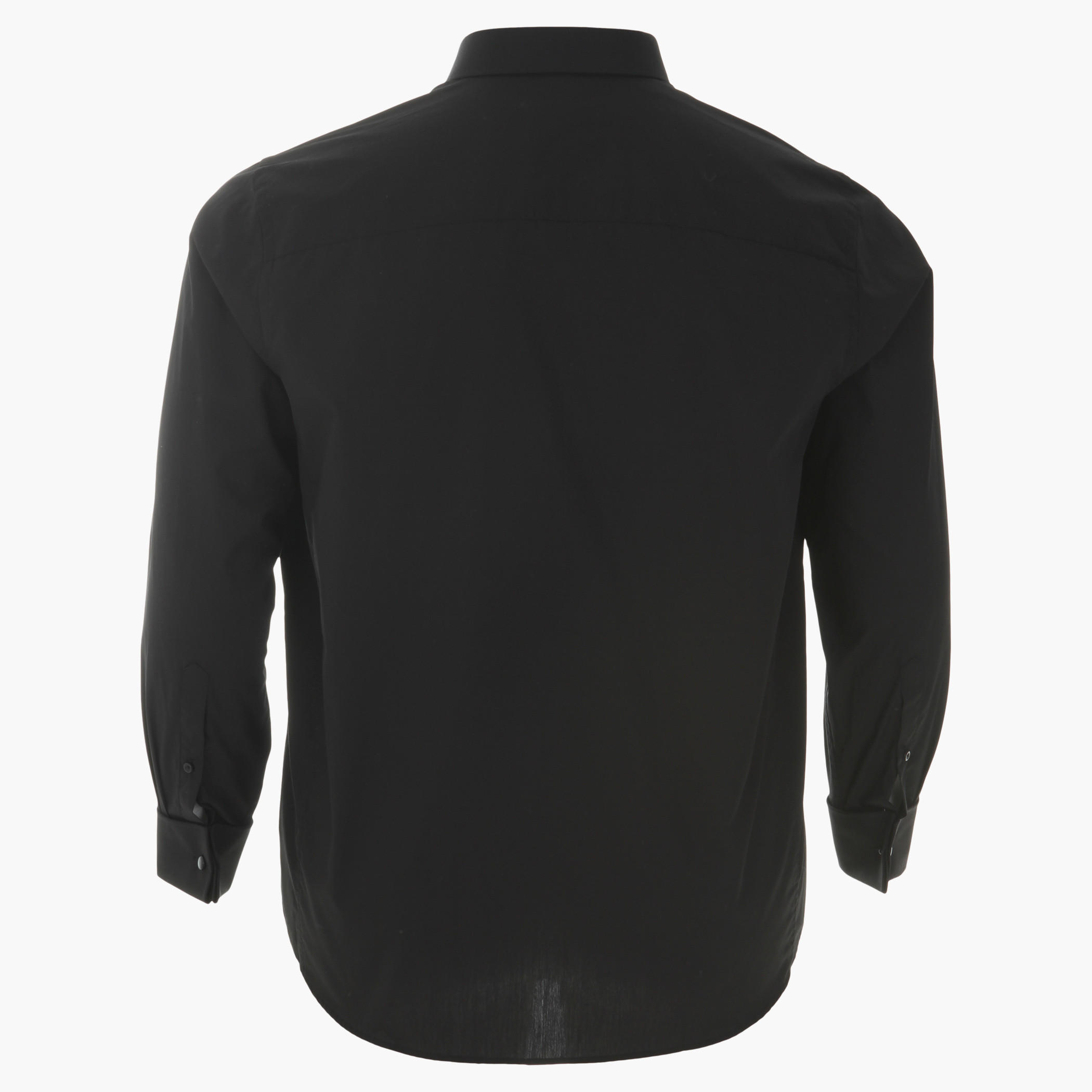 Plus Size Plain Black 40's Shirt-men-clothing-shirts-image-2