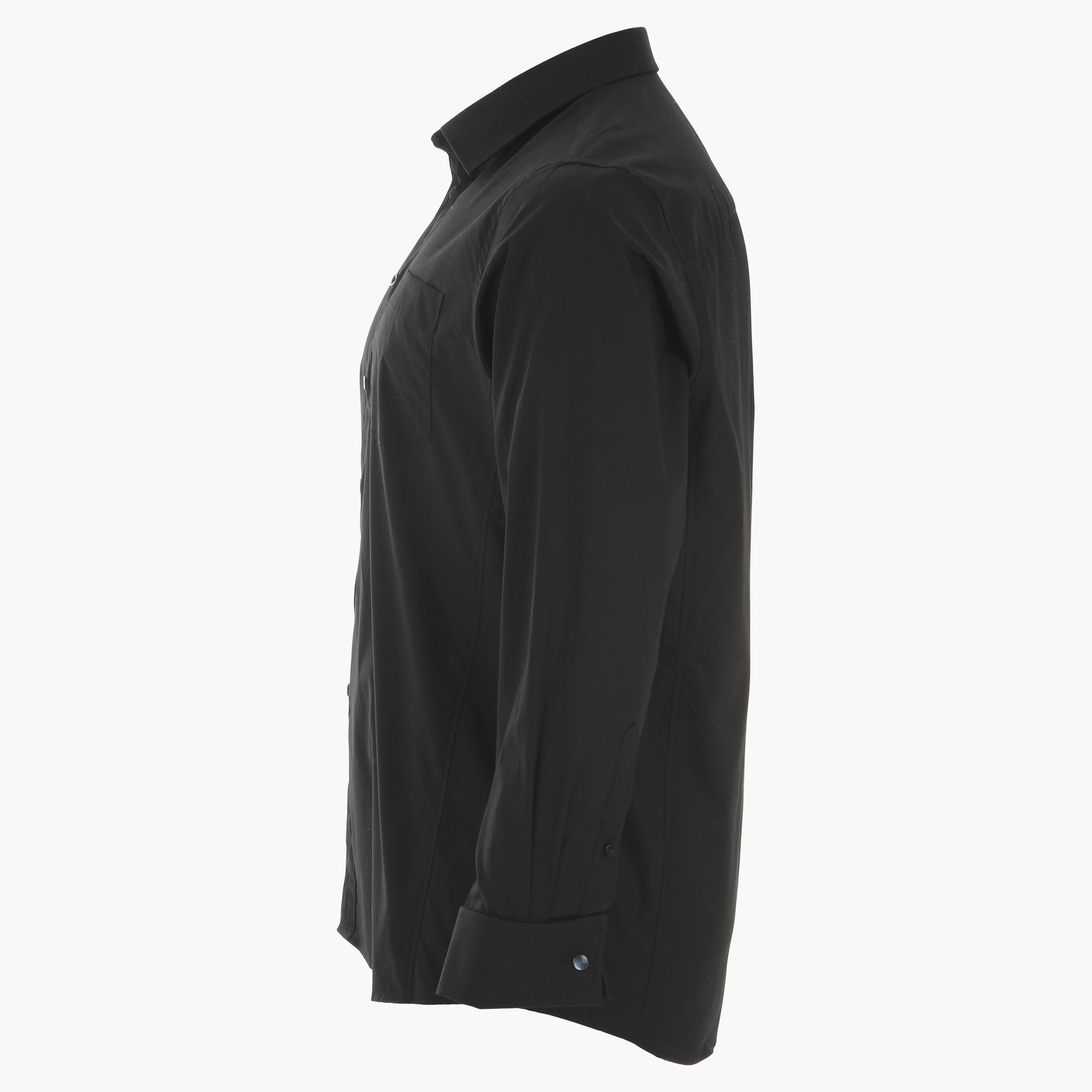 Plus Size Plain Black 40's Shirt-men-clothing-shirts-image-3