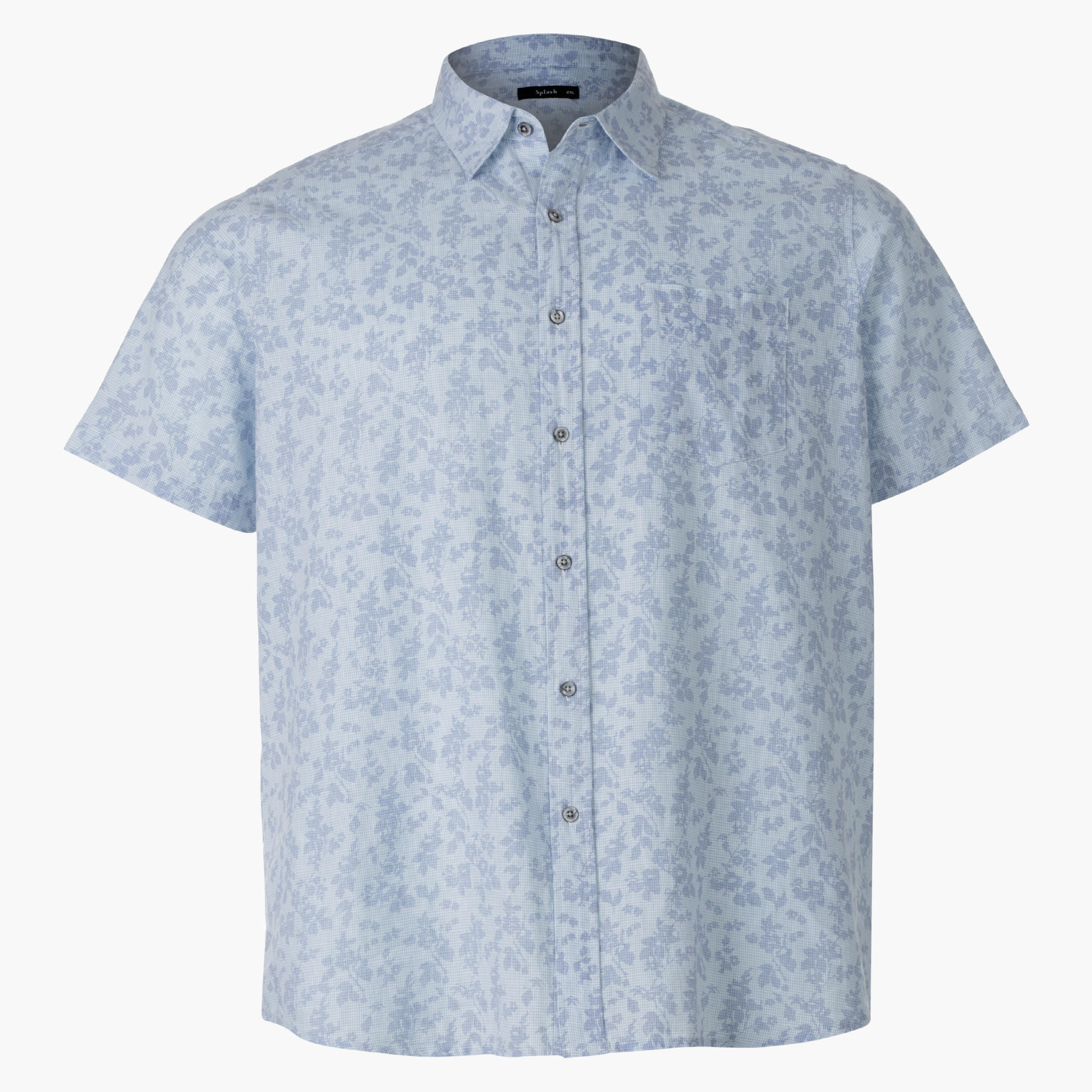Plus Size Casual Printed Shirt with Short Sleeves-men-clothing-shirts-image-1