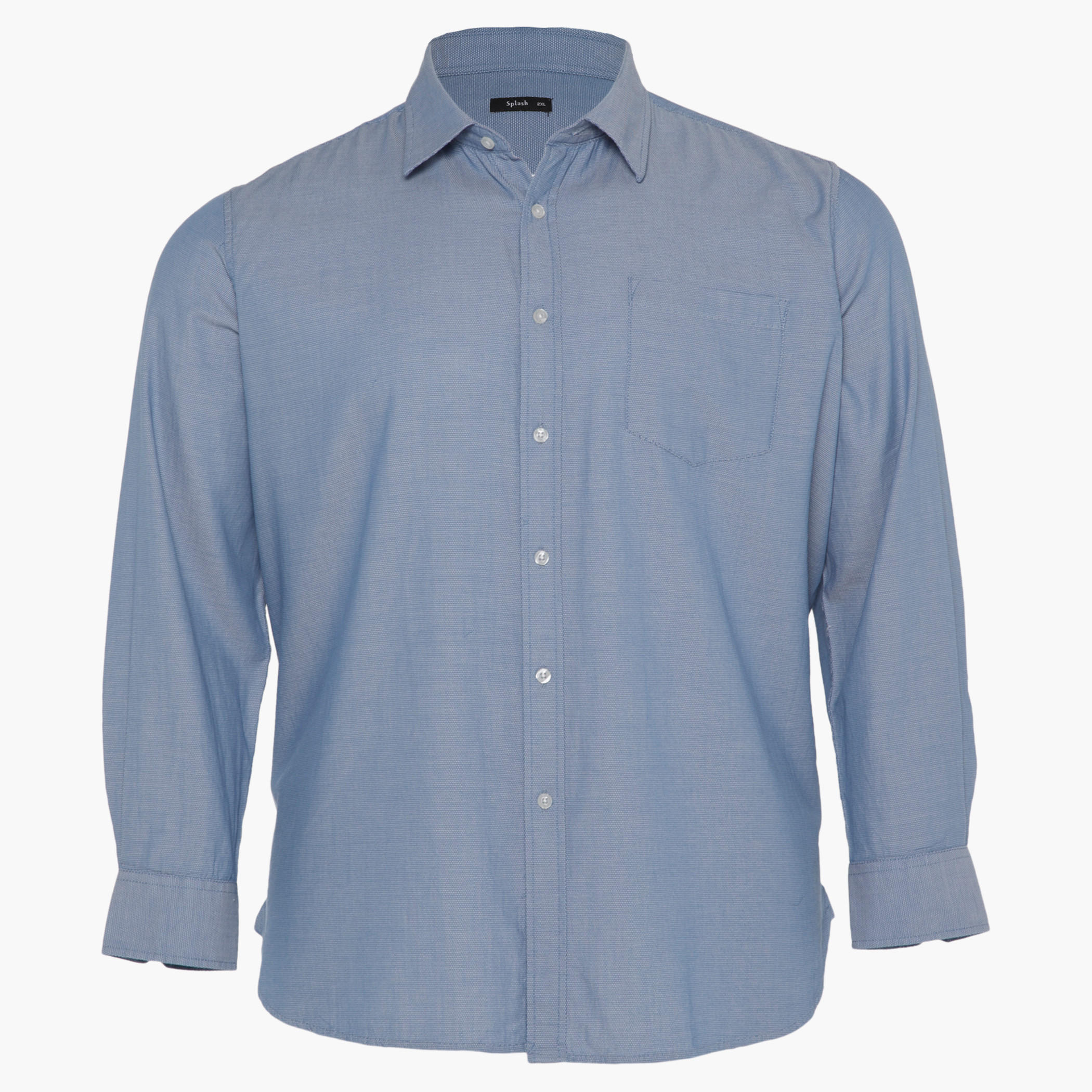 Plus Size Cotton Casual Shirt with Long Sleeves-men-clothing-shirts-image-1