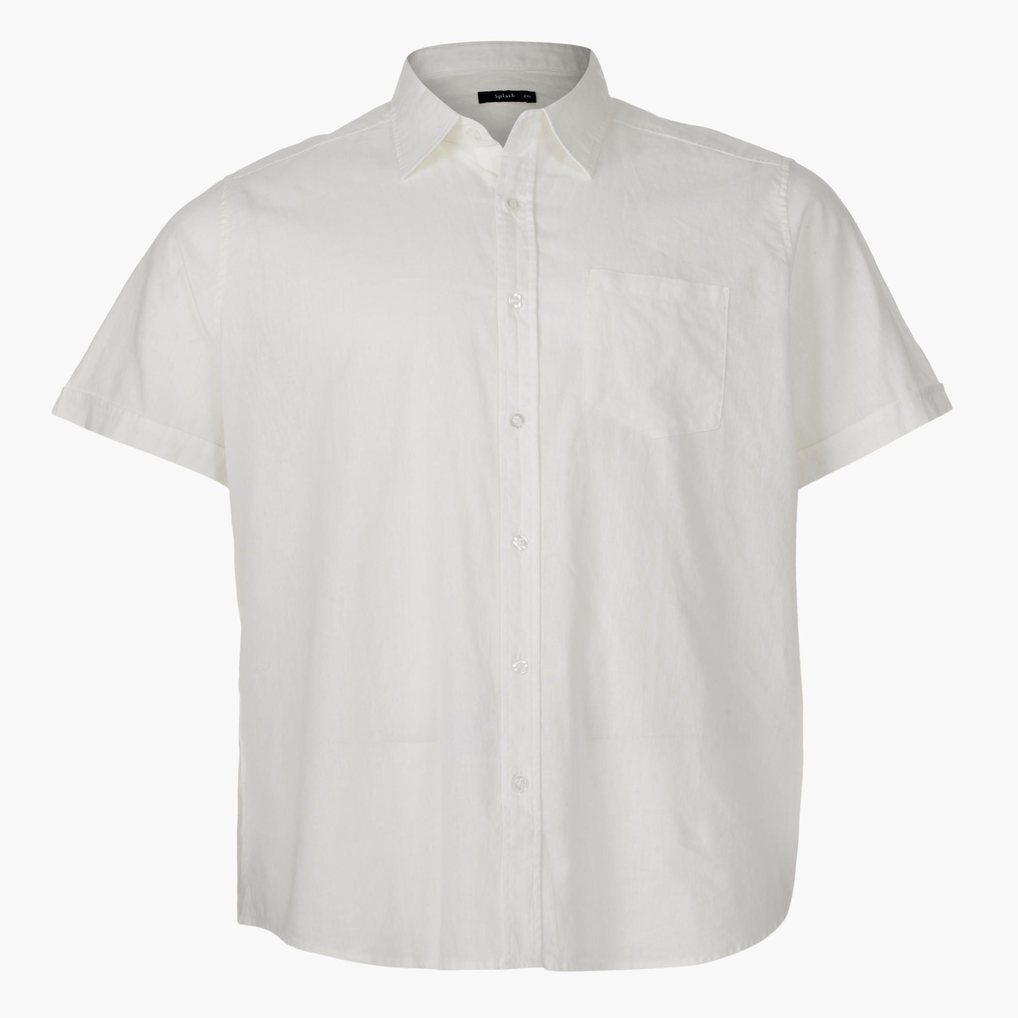 Plus Size Casual Shirt with Short Sleeves-men-clothing-shirts-image-1