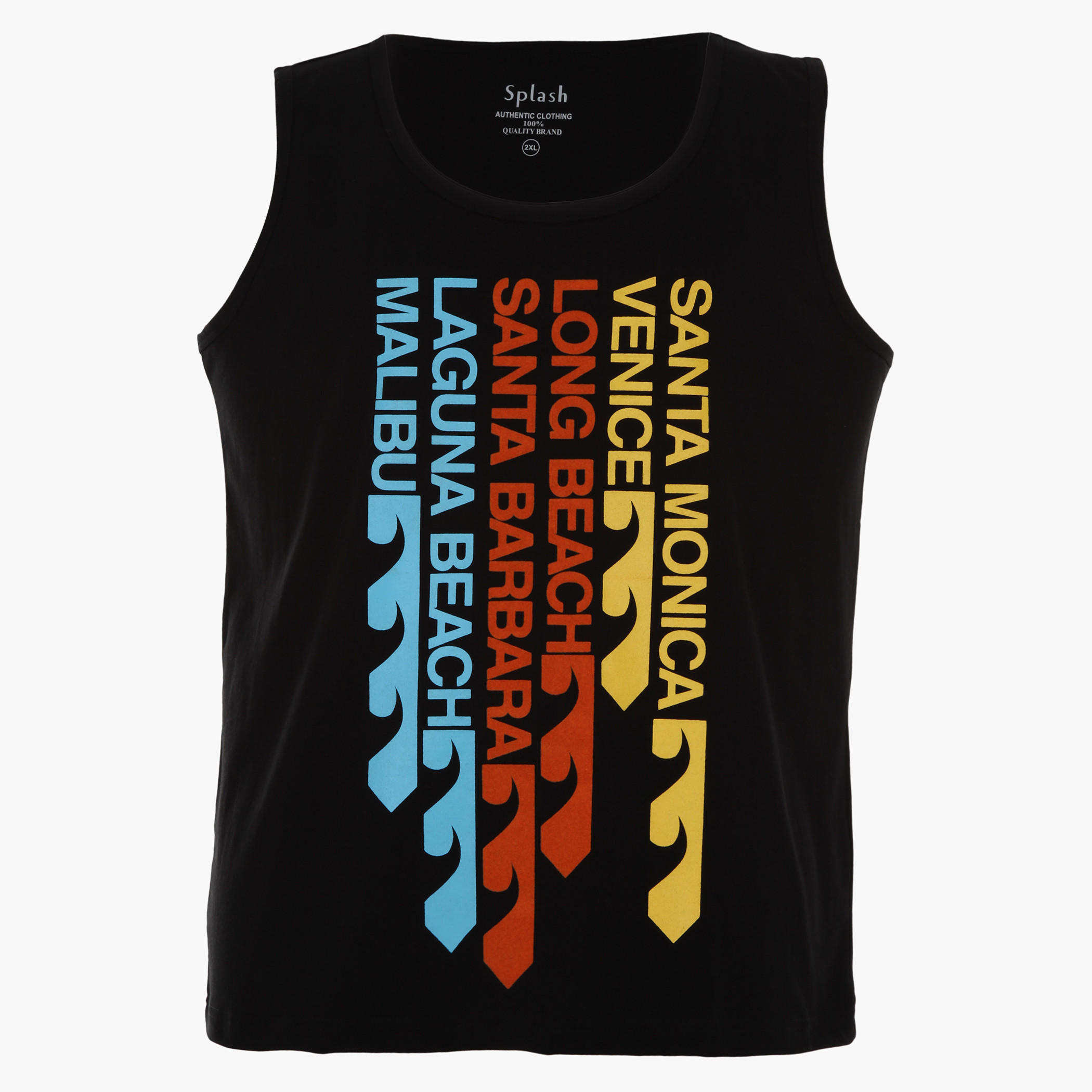 Plus Size Sleeveless Cotton T-Shirt with Crew Neck and Chest Print-men-clothing-tshirtsandpolos-vests-image-1