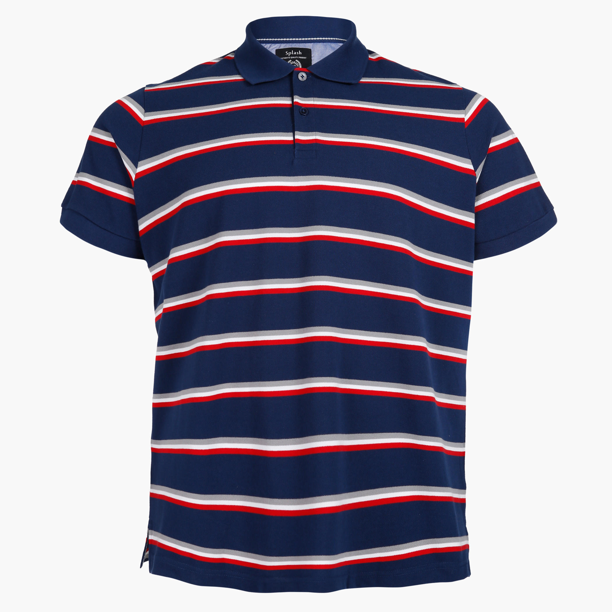 Striped Polo Neck T-shirt-men-clothing-tshirtsandpolos-polos-image-1