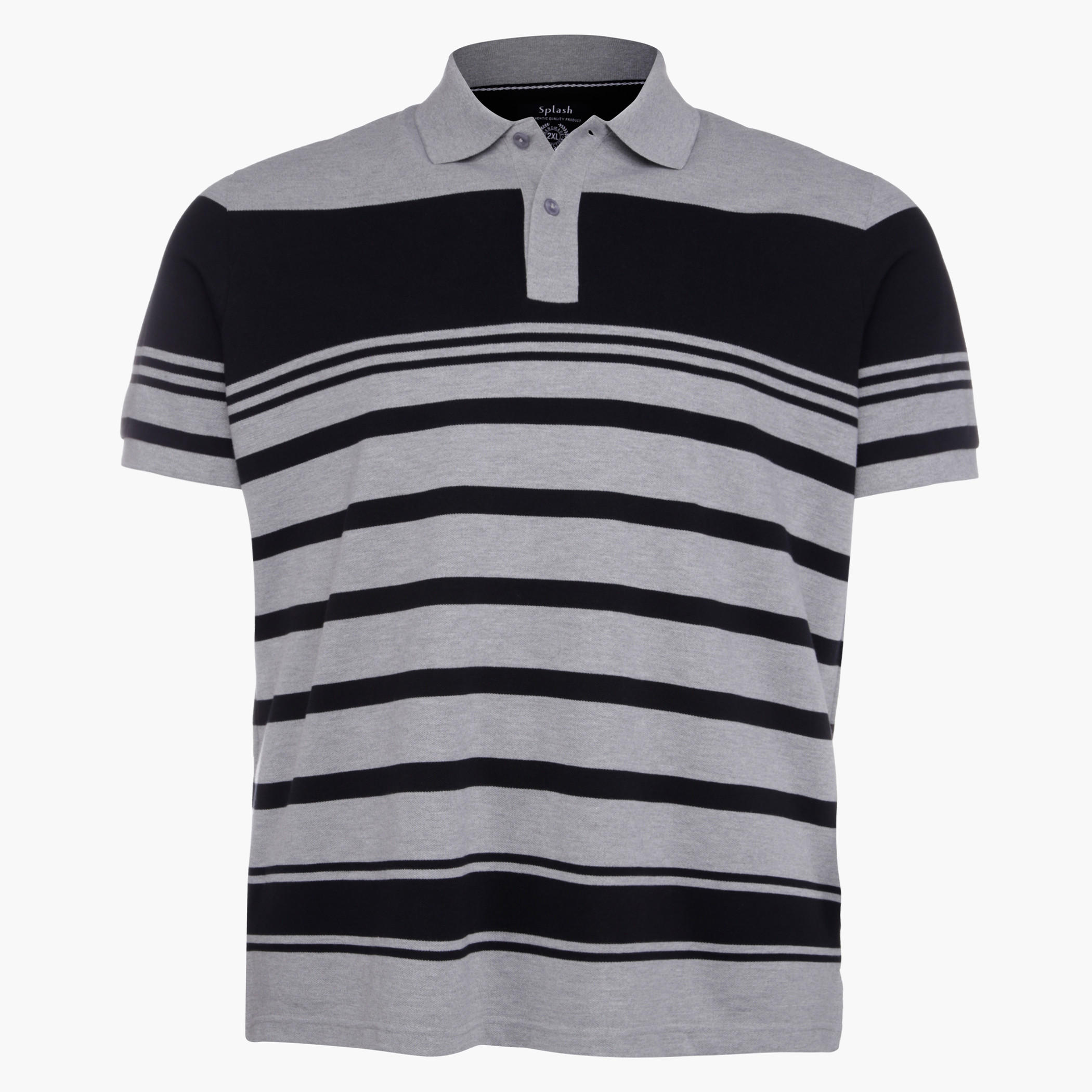 Plus Size Printed T-Shirt with Collar Neck-men-clothing-tshirtsandpolos-polos-image-1