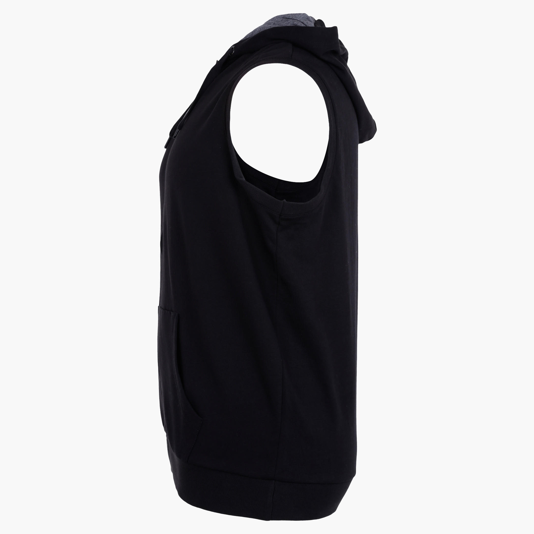 Plus Size Sleeveless Sweatshirt with Hood-men-winterwear-hoodiesandsweatshirts-image-3