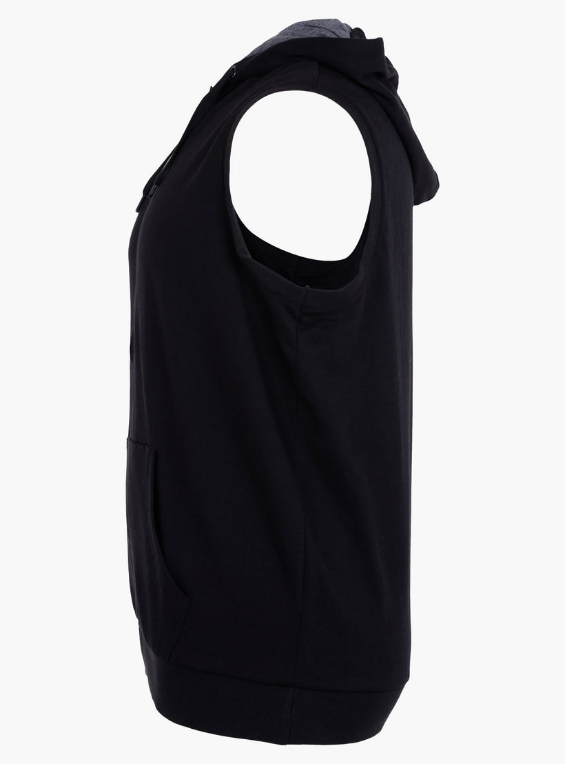 Plus Size Sleeveless Sweatshirt with Hood-men-winterwear-hoodiesandsweatshirts-image-3