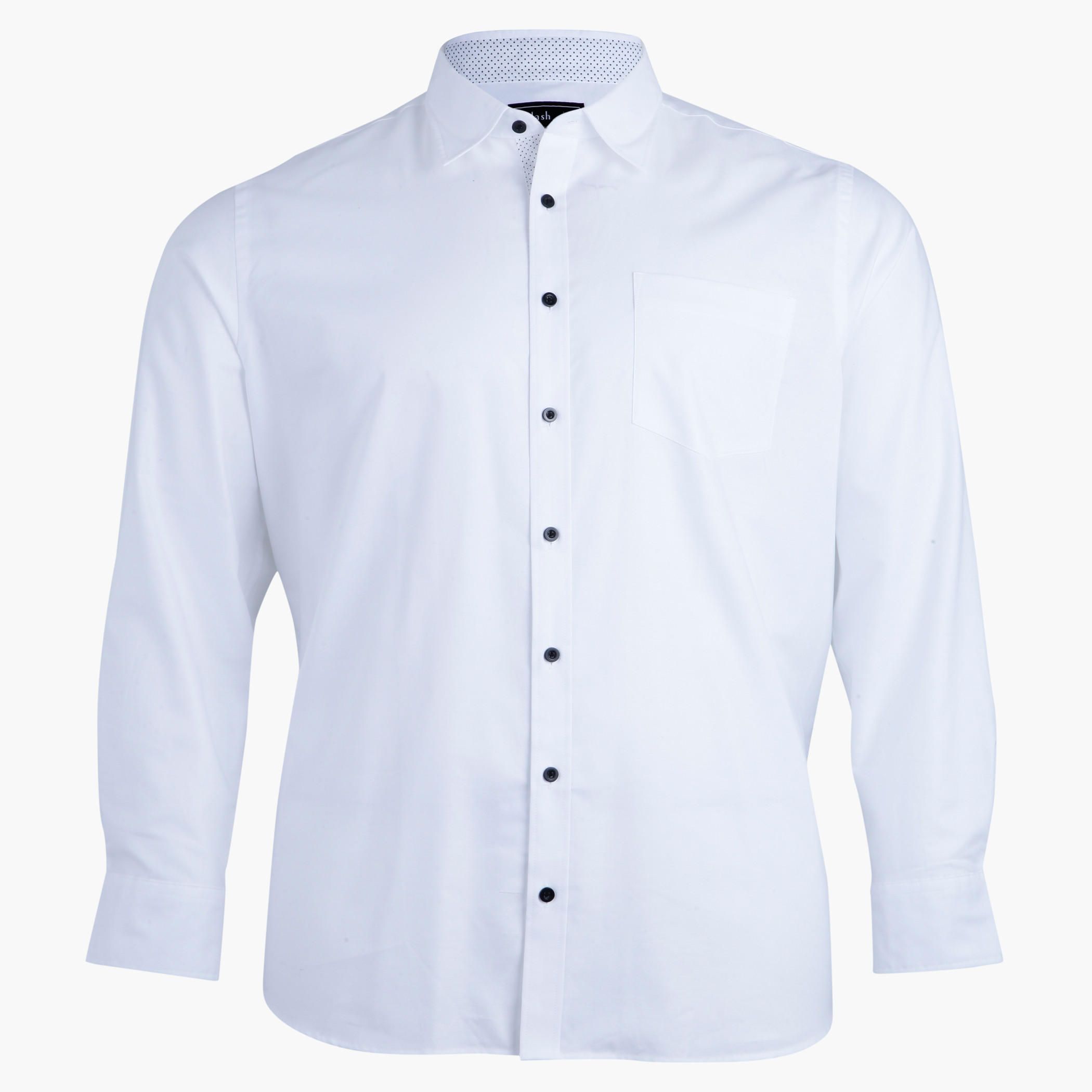 Casual Shirt with Spread Collar and Long Sleeves-men-clothing-shirts-image-1