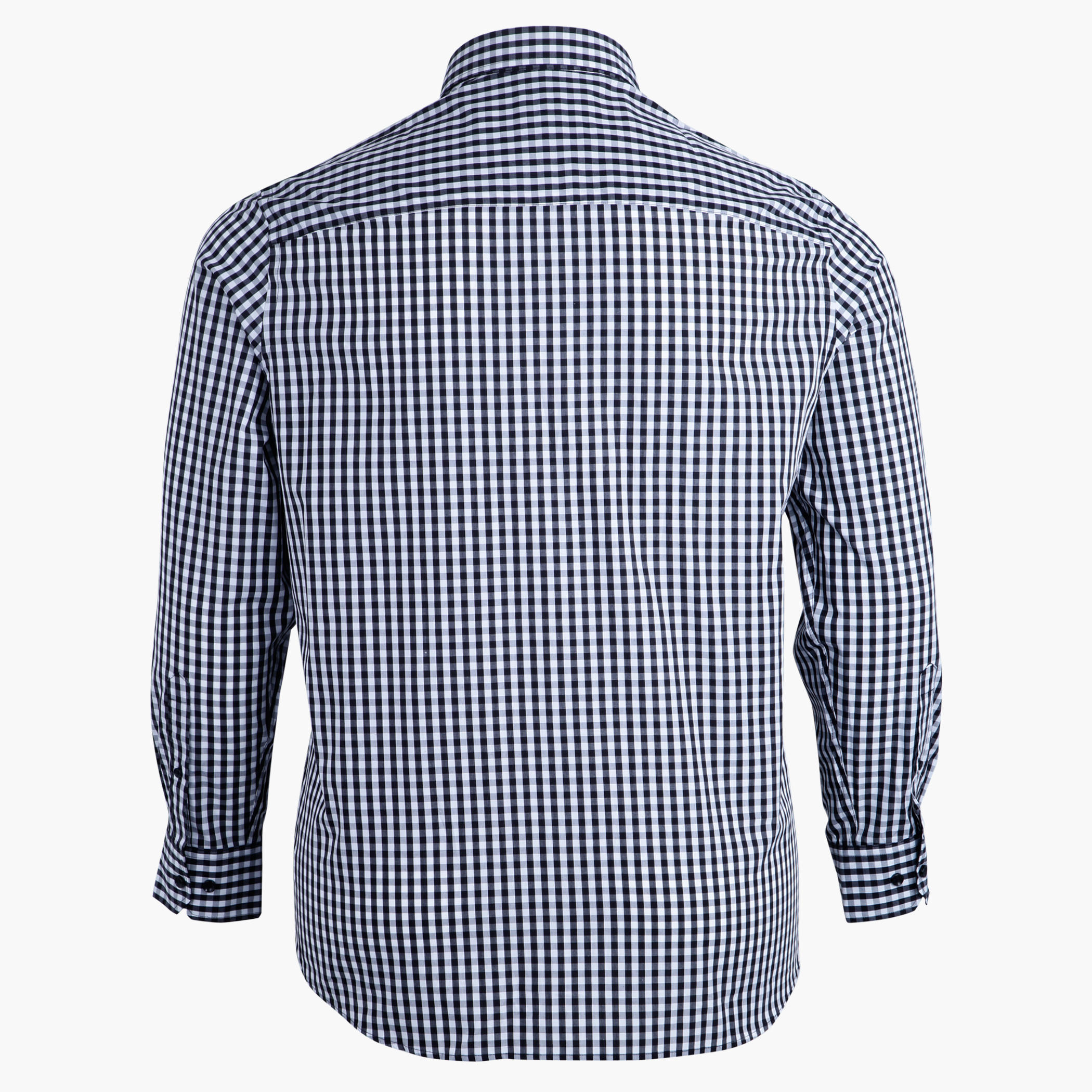 Chequered Shirt with Spread Collar and Long Sleeves-men-clothing-shirts-image-2