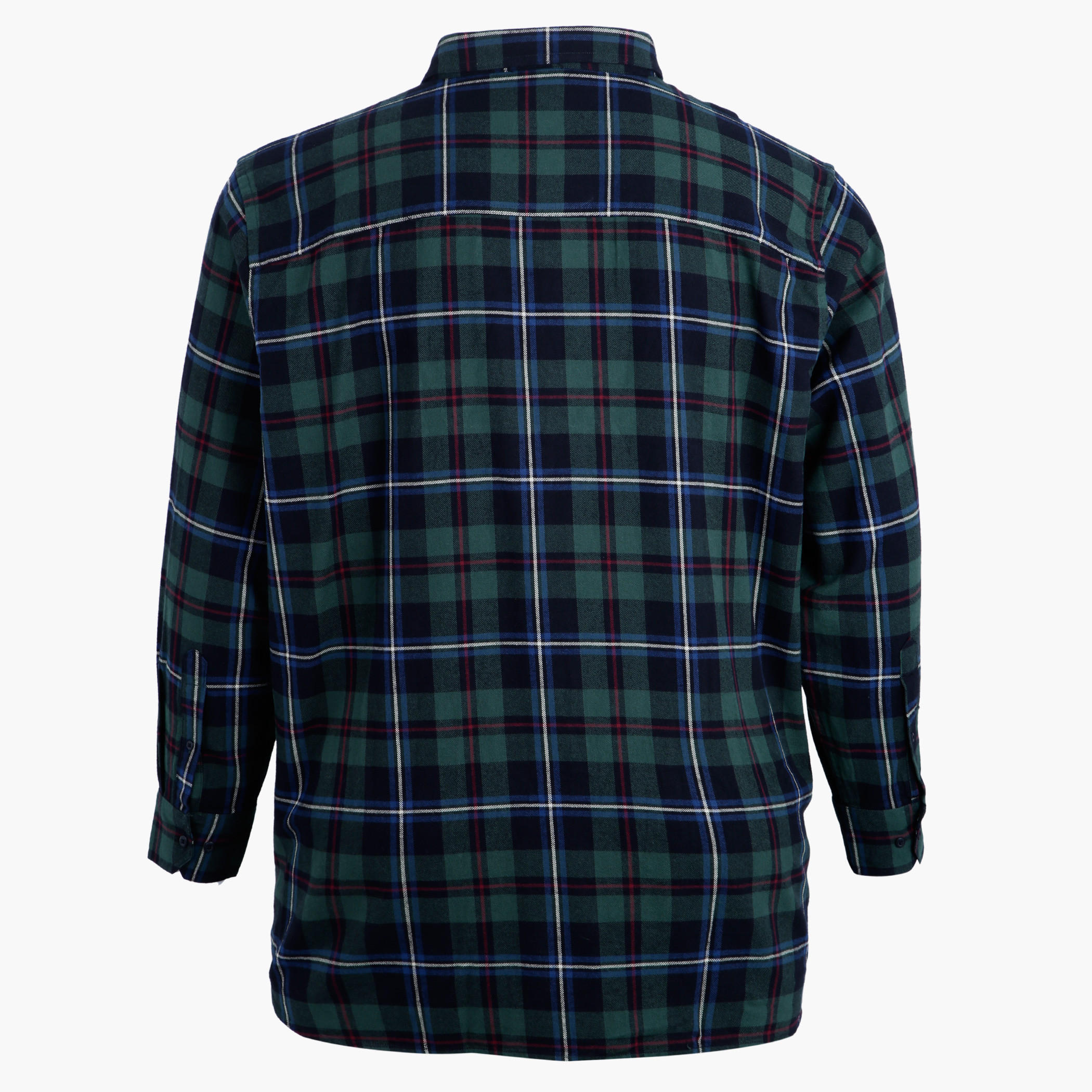 Chequered Shirt with Spread Collar and Long Sleeves-men-clothing-shirts-image-2