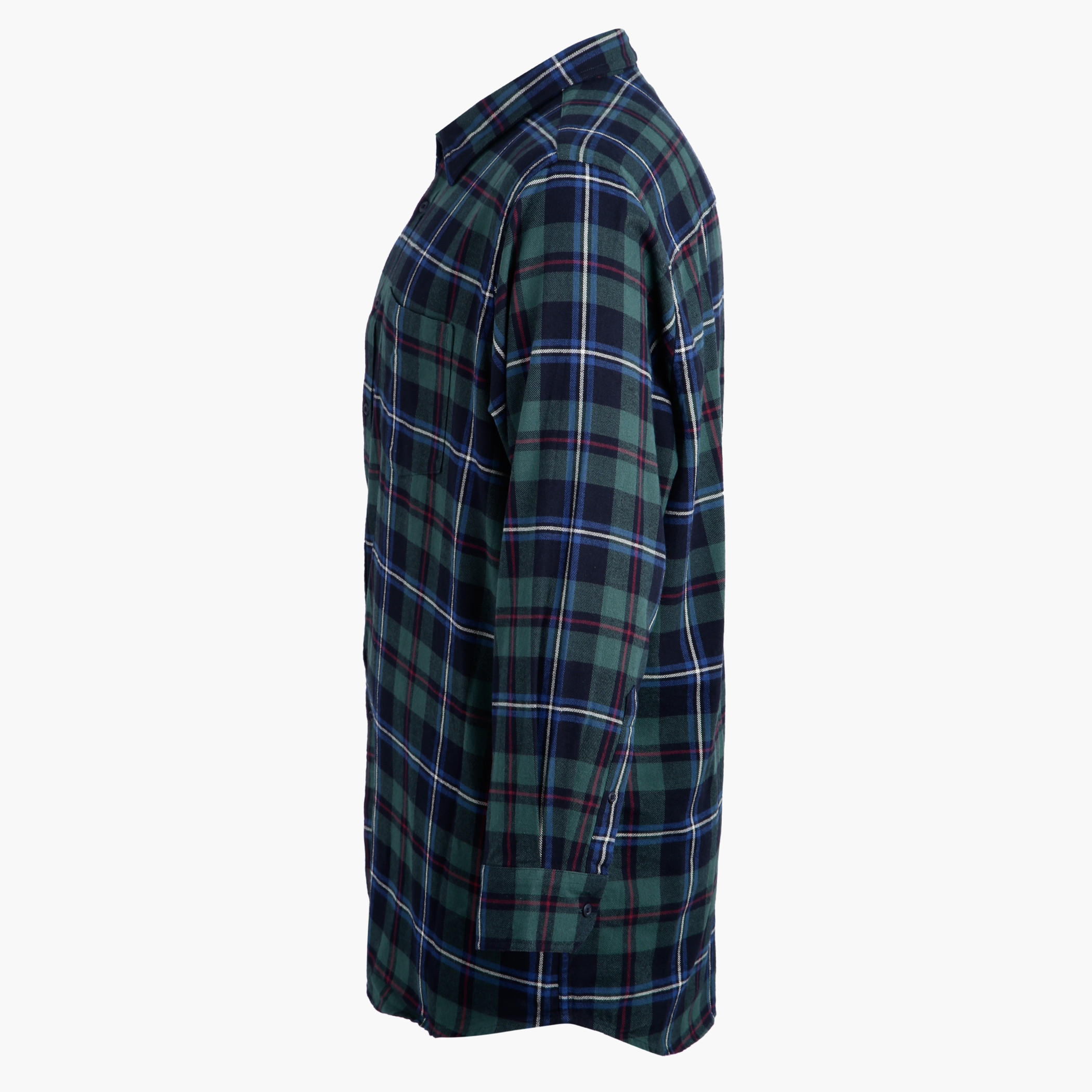 Chequered Shirt with Spread Collar and Long Sleeves-men-clothing-shirts-image-3