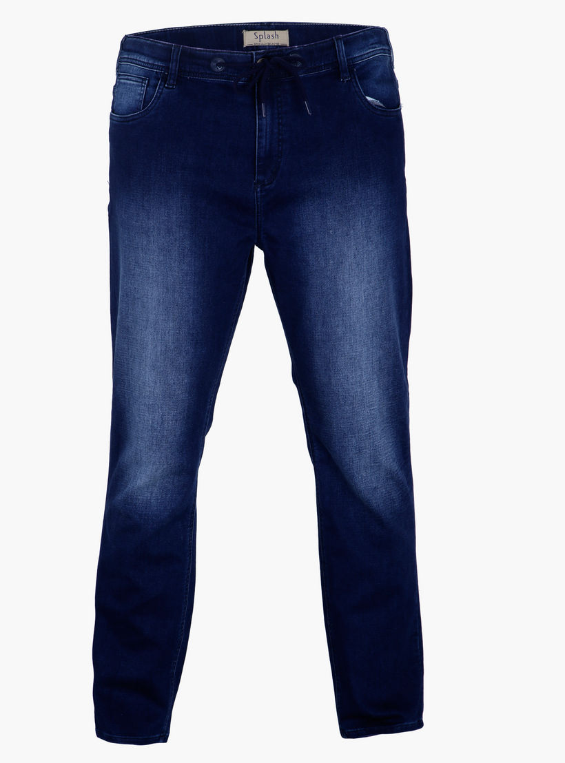 Plus Size Full Length Jeans with Drawstring-men-clothing-bottoms-jeans-image-3