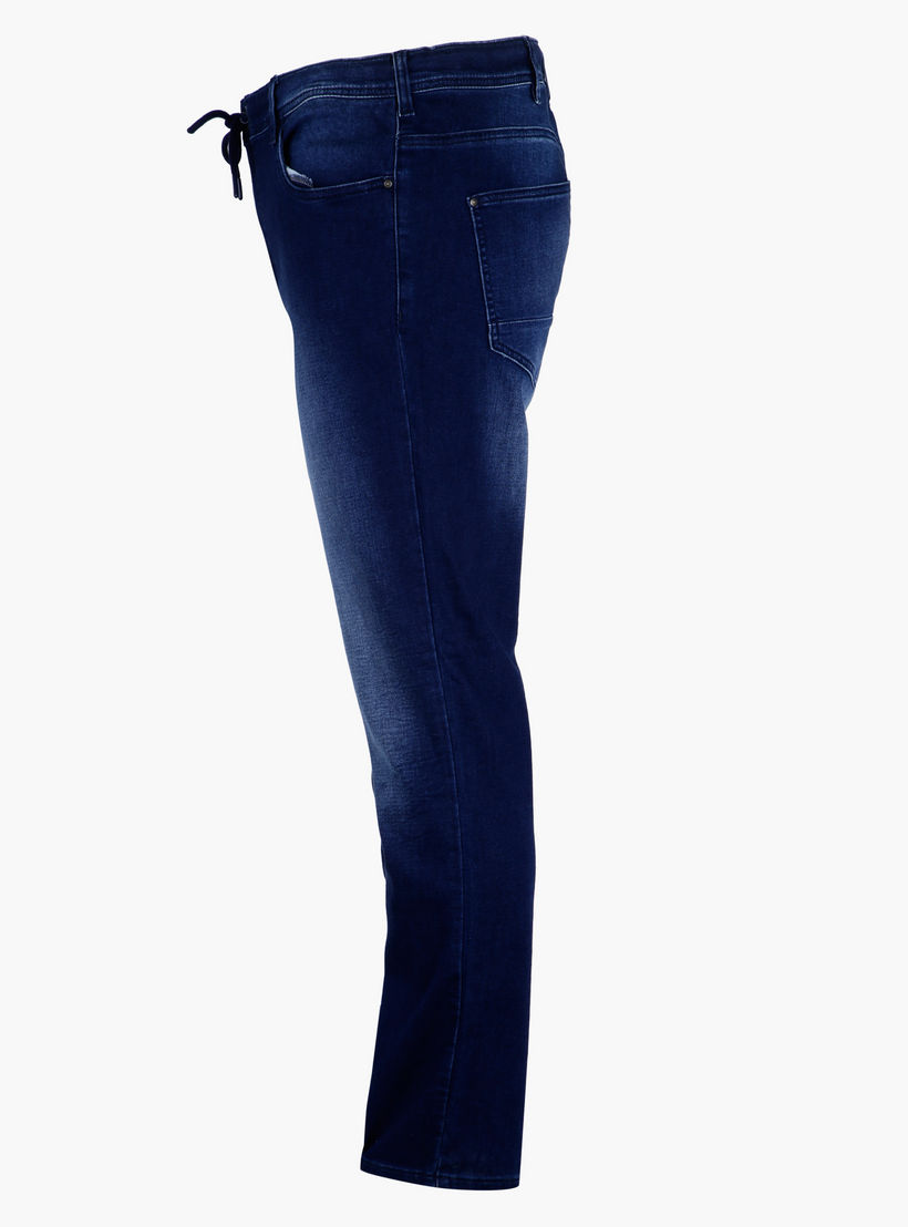 Plus Size Full Length Jeans with Drawstring-men-clothing-bottoms-jeans-image-1