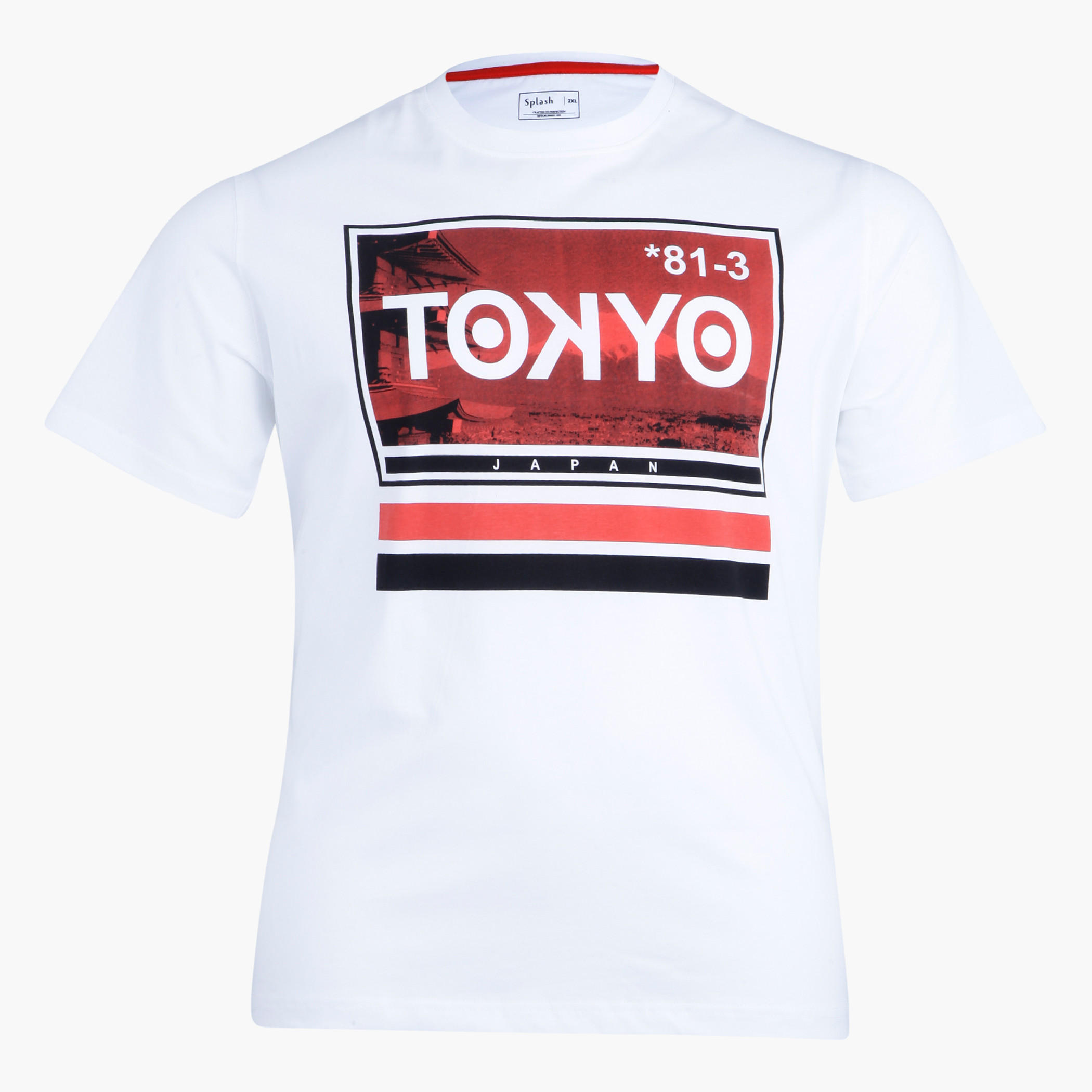Graphic Print T-Shirt with Crew Neck and Short Sleeves-men-clothing-tshirtsandpolos-tshirts-image-1