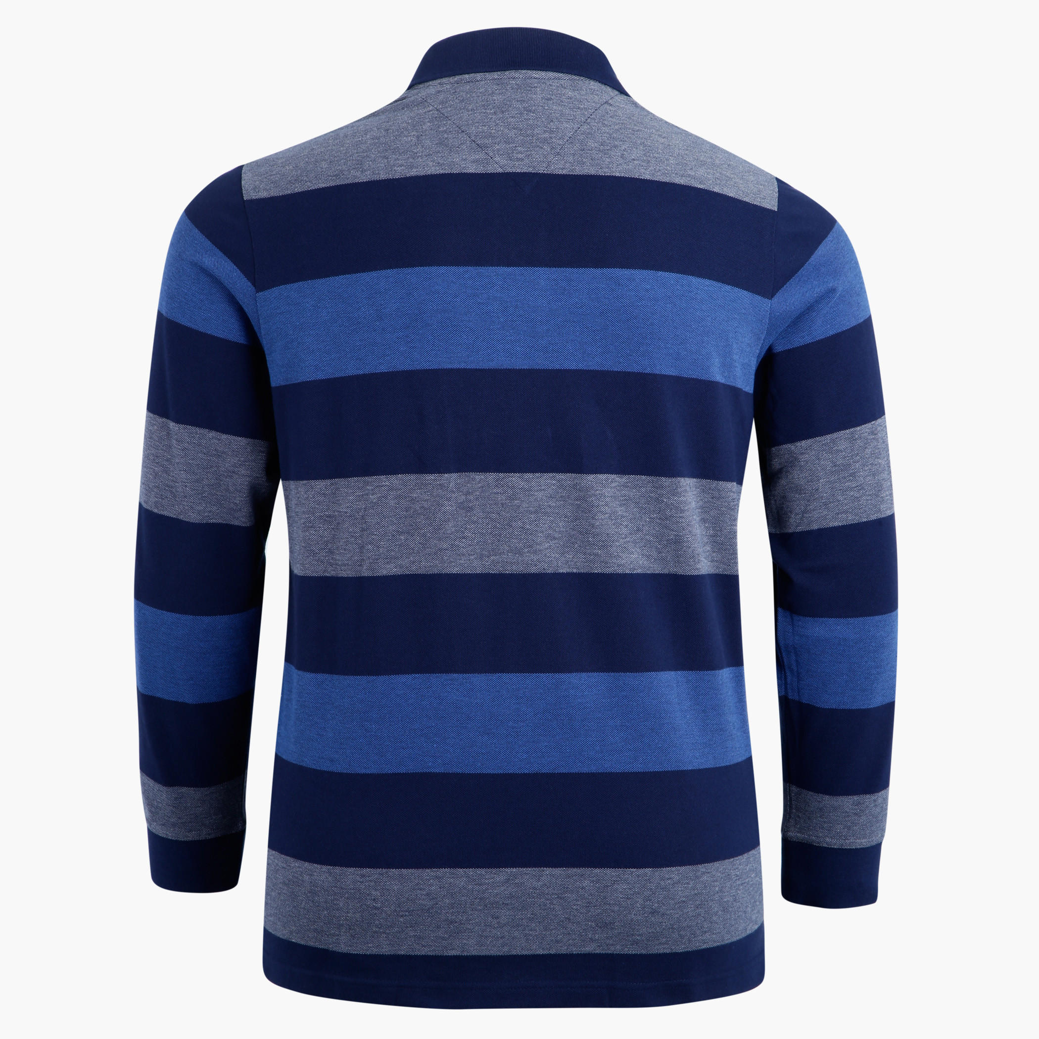 Striped Polo Neck T-Shirt with Long Sleeves-men-clothing-tshirtsandpolos-tshirts-image-2