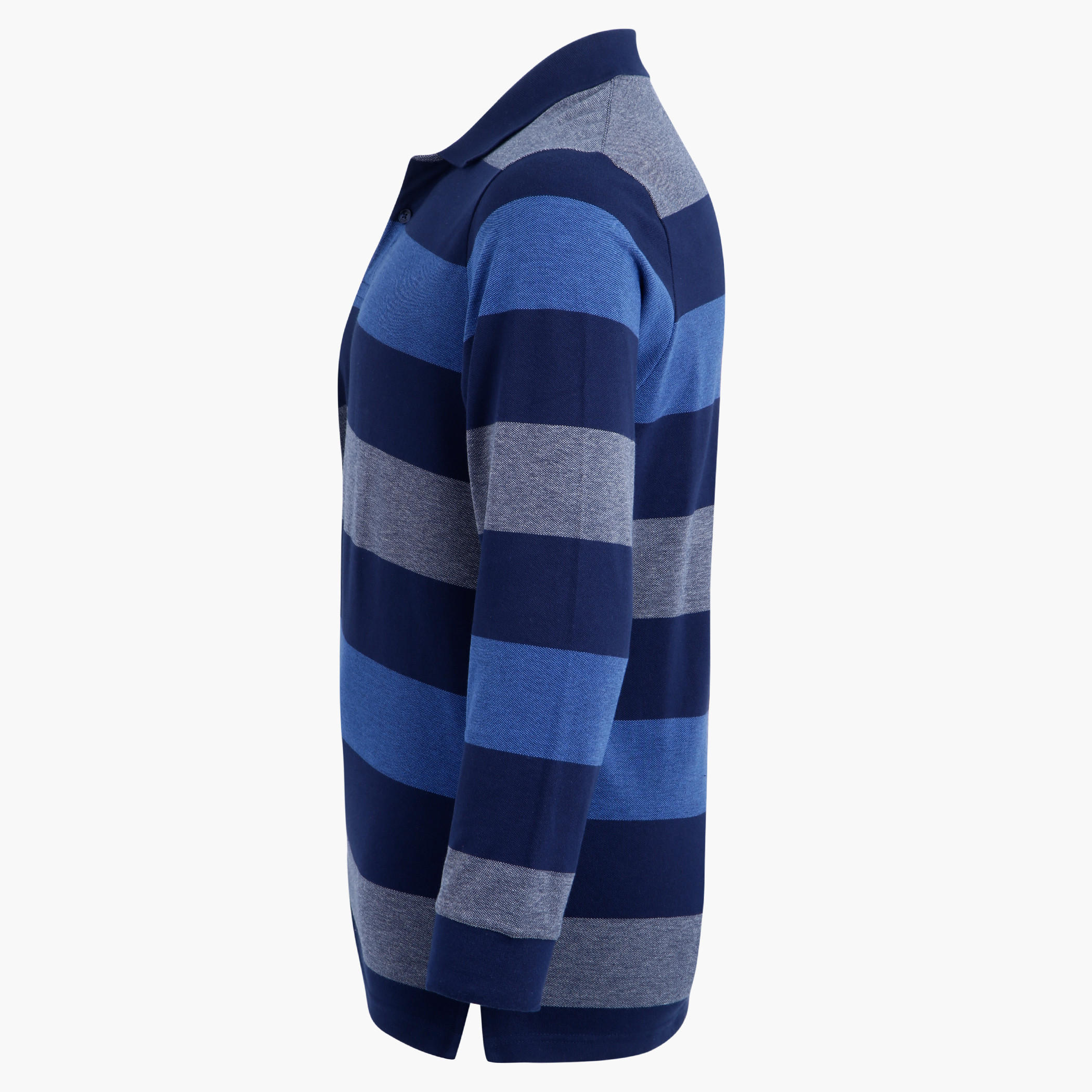 Striped Polo Neck T-Shirt with Long Sleeves-men-clothing-tshirtsandpolos-tshirts-image-3