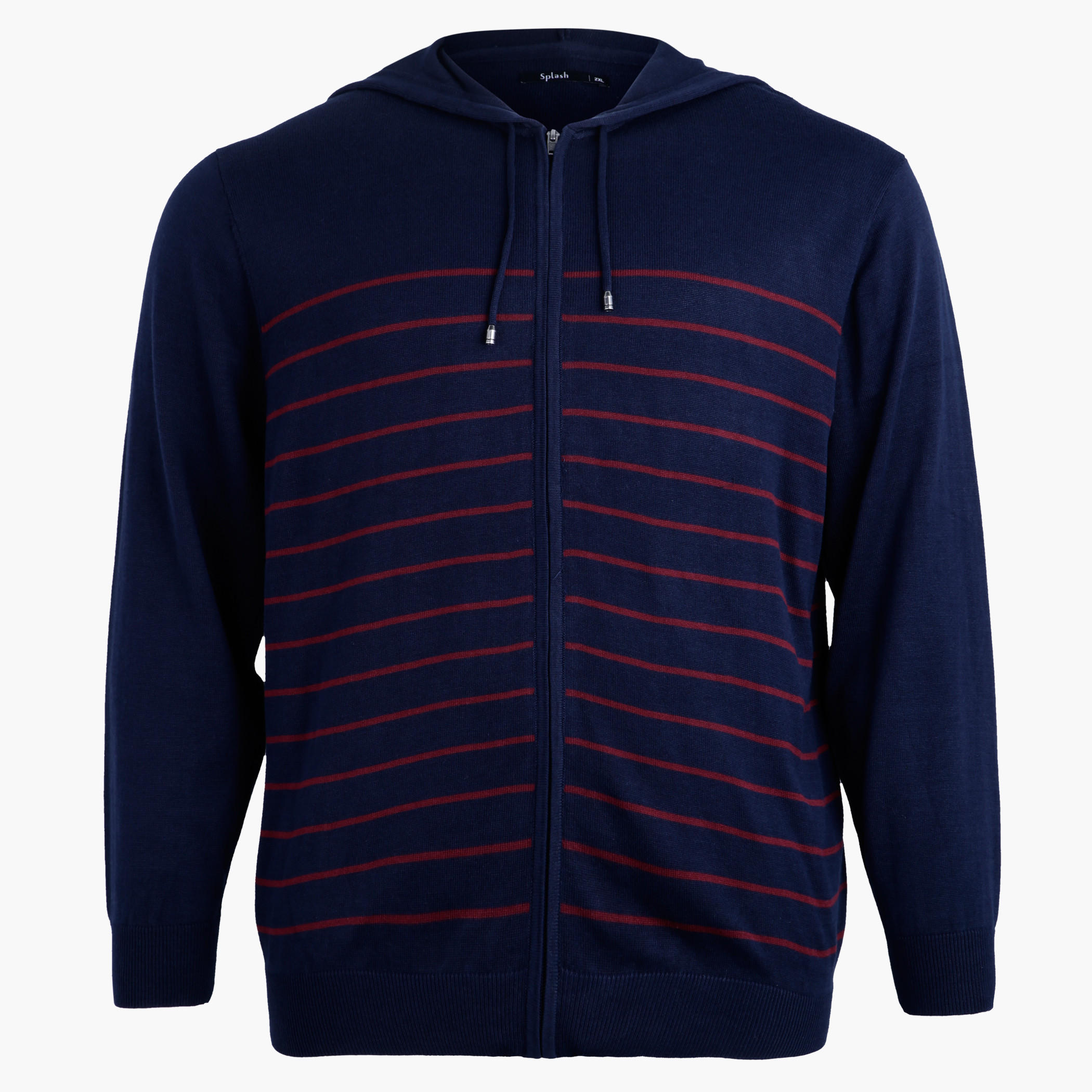 Hooded Sweater with Long Sleeves and Zip Closure-men-clothing-sweatersandpullovers-image-1