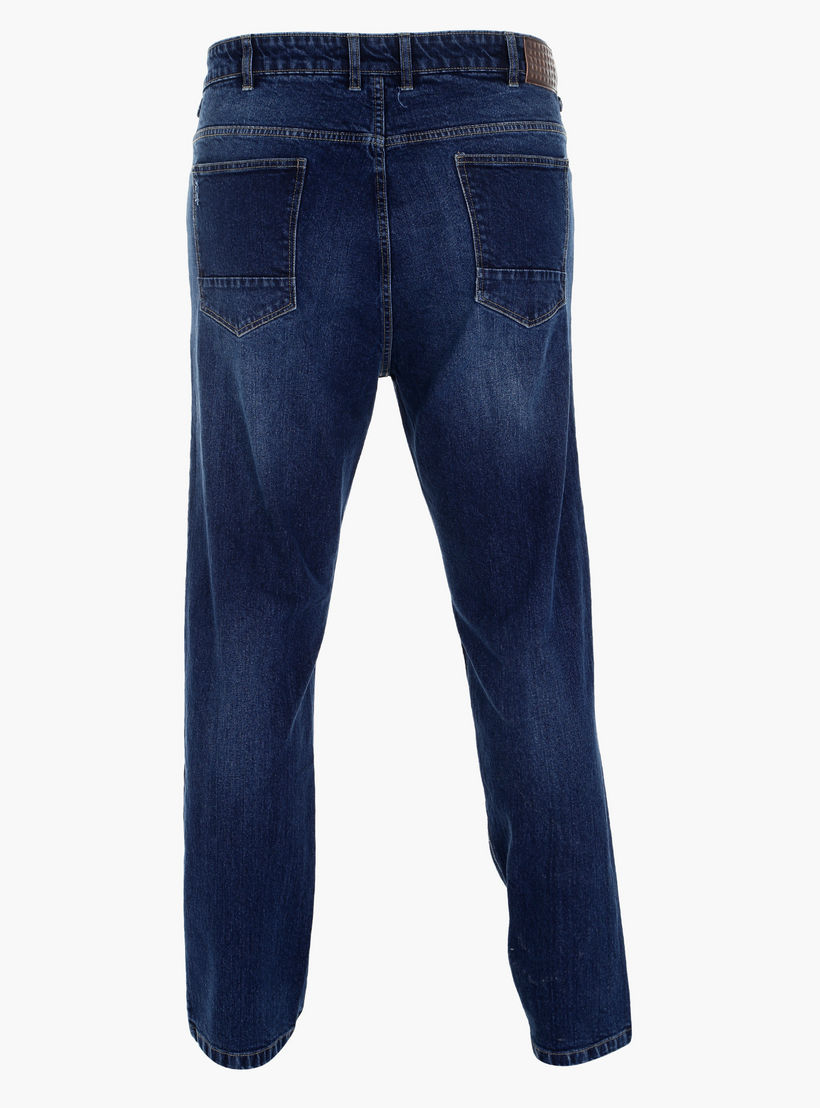 Full Length Denim Pants with Button Closure-men-clothing-bottoms-jeans-image-2