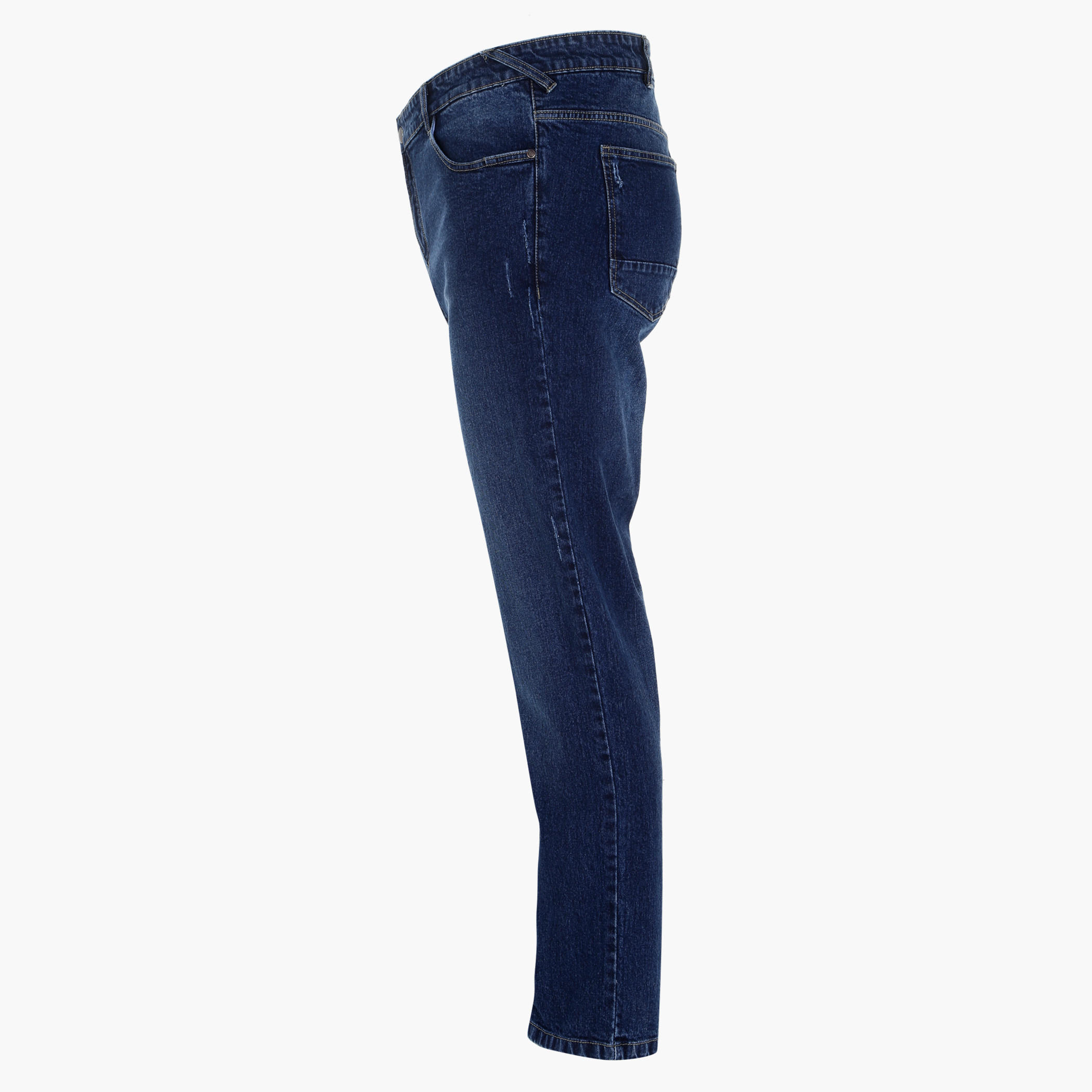 Full Length Denim Pants with Button Closure-men-clothing-bottoms-jeans-image-1