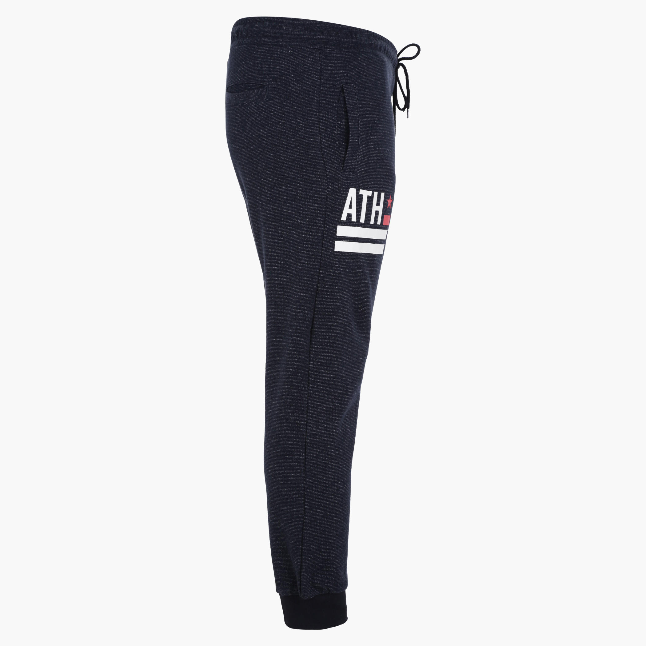 Melange Print Jog Pants with Elasticised Waistband-men-clothing-bottoms-joggers-image-3