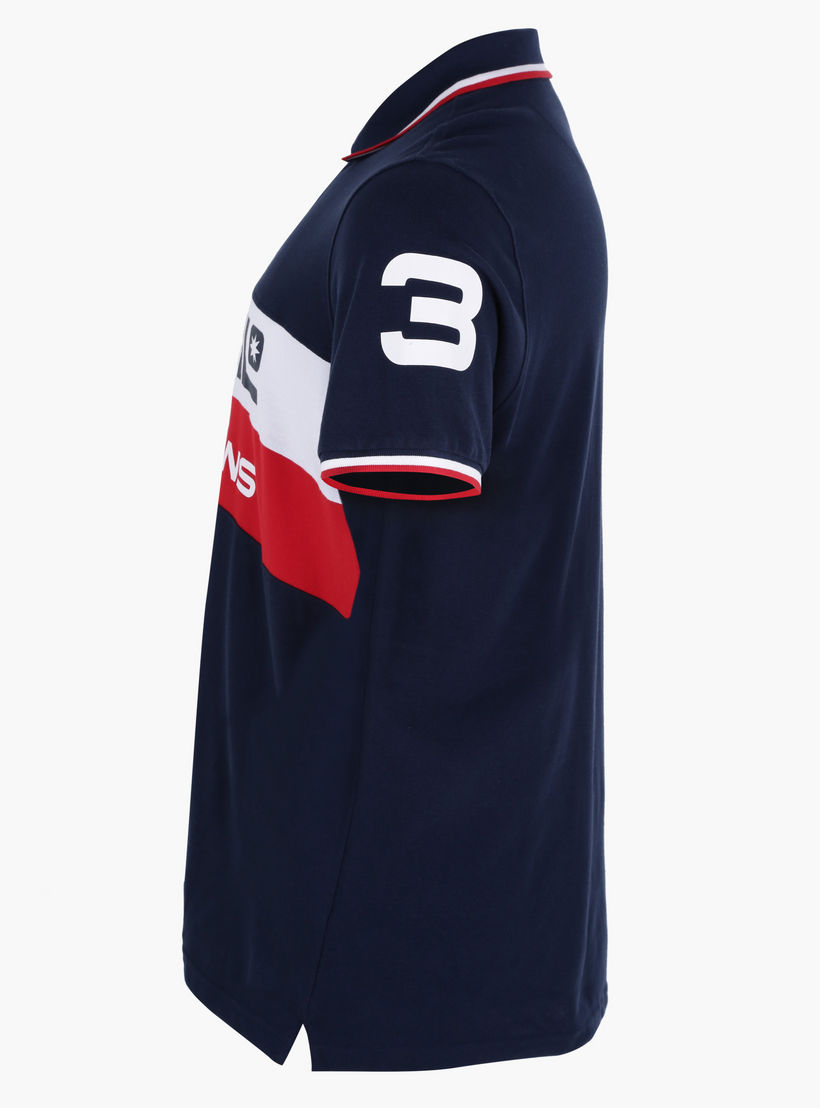Printed T-Shirt with Polo Neck and Short Sleeves-men-clothing-tshirtsandpolos-polos-image-1