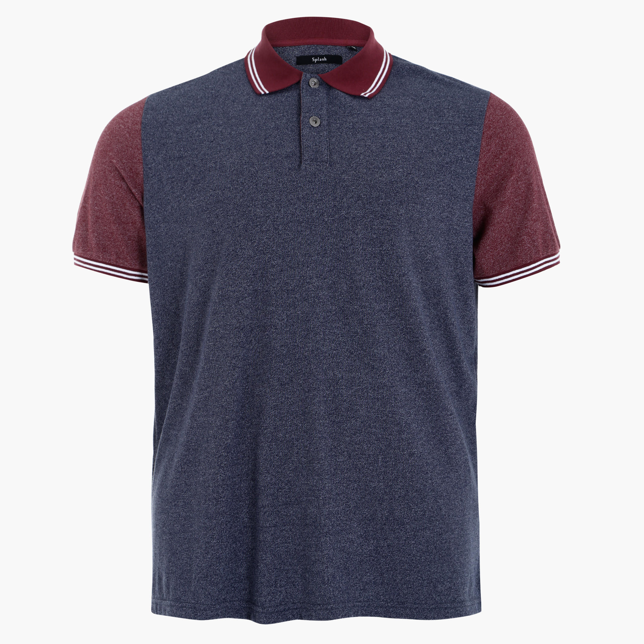 Polo Neck T-Shirt with Short Sleeves-men-clothing-tshirtsandpolos-polos-image-1