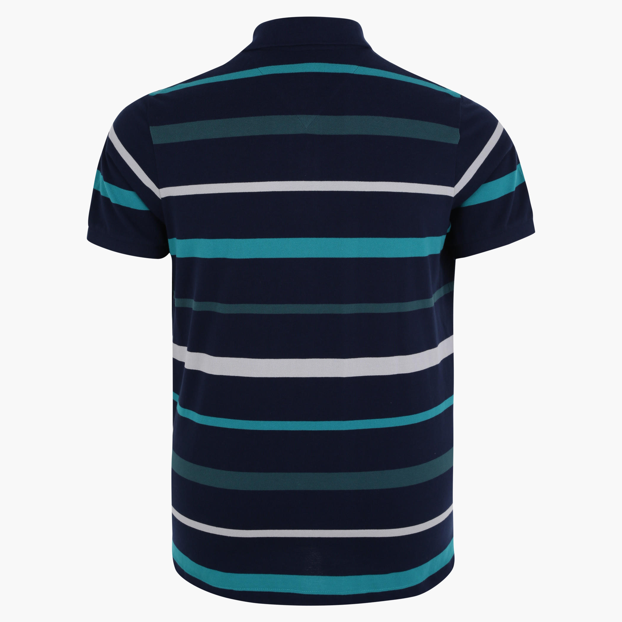 Striped T-Shirt with Polo Neck and Short Sleeves-men-clothing-tshirtsandpolos-polos-image-2