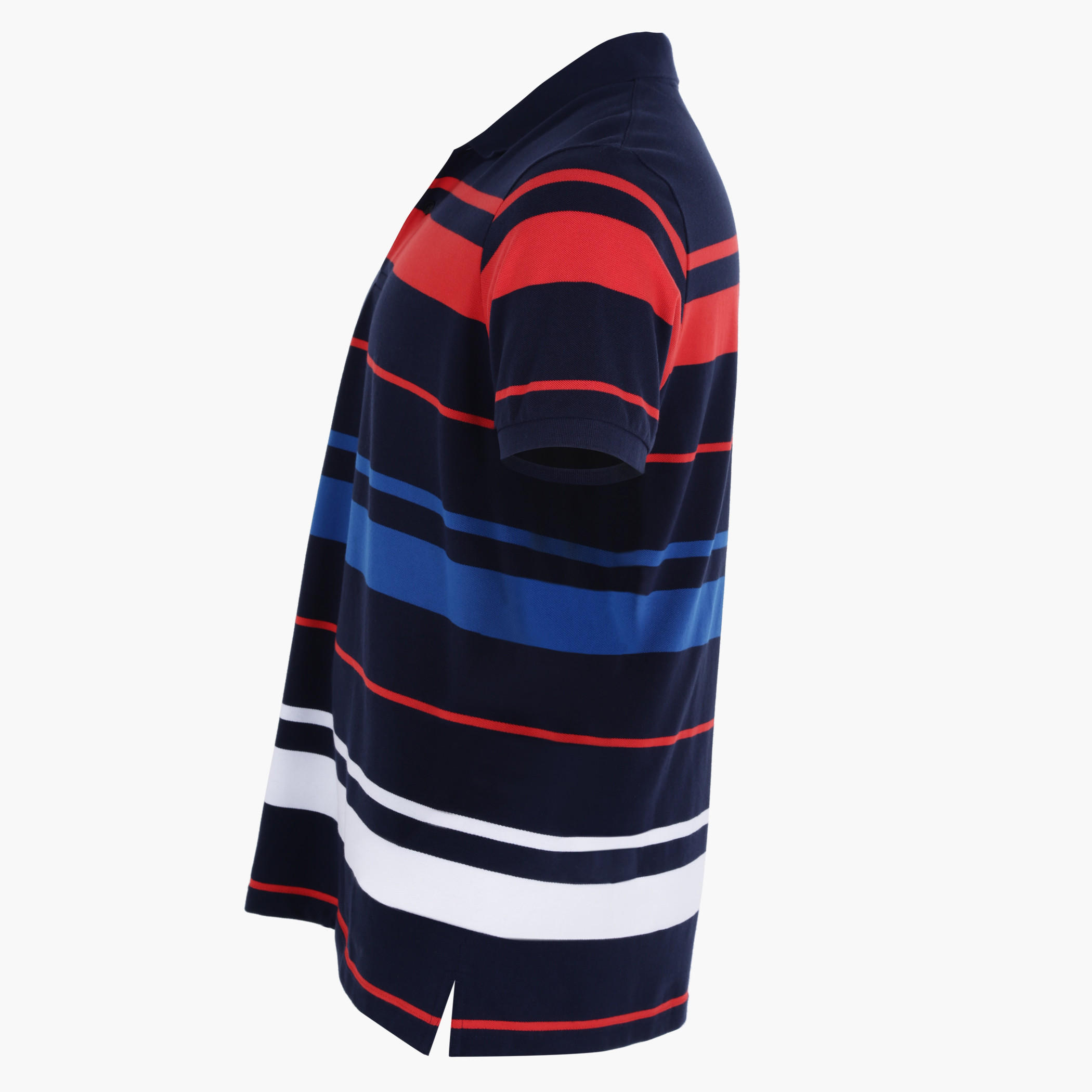 Striped T-Shirt with Polo Neck and Short Sleeves-men-clothing-tshirtsandpolos-polos-image-3