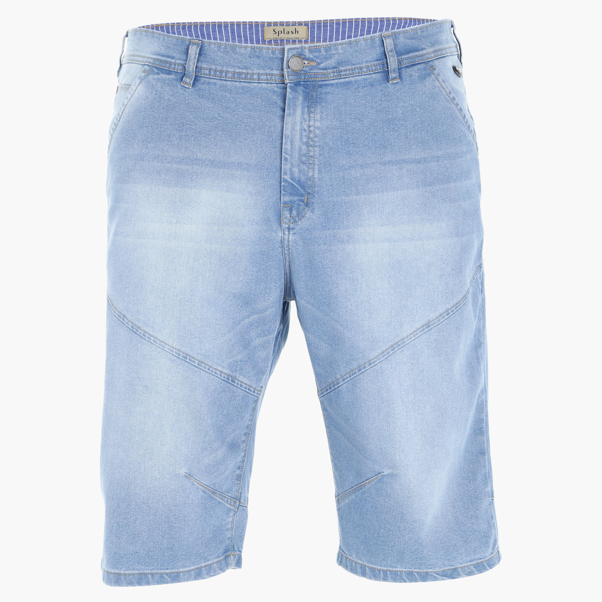 Denim Shorts with Button Closure-men-clothing-bottoms-shorts-image-1