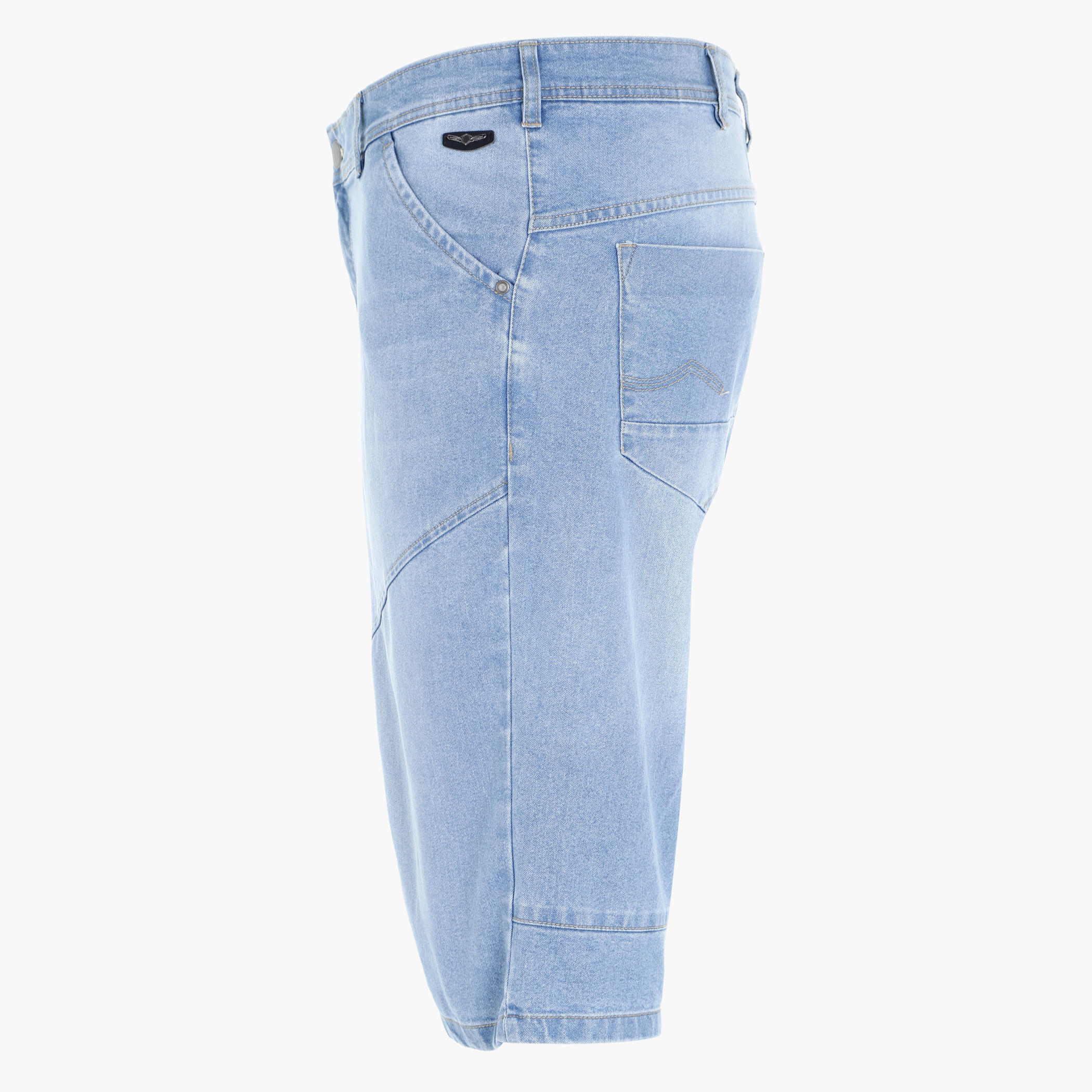 Denim Shorts with Button Closure-men-clothing-bottoms-shorts-image-3