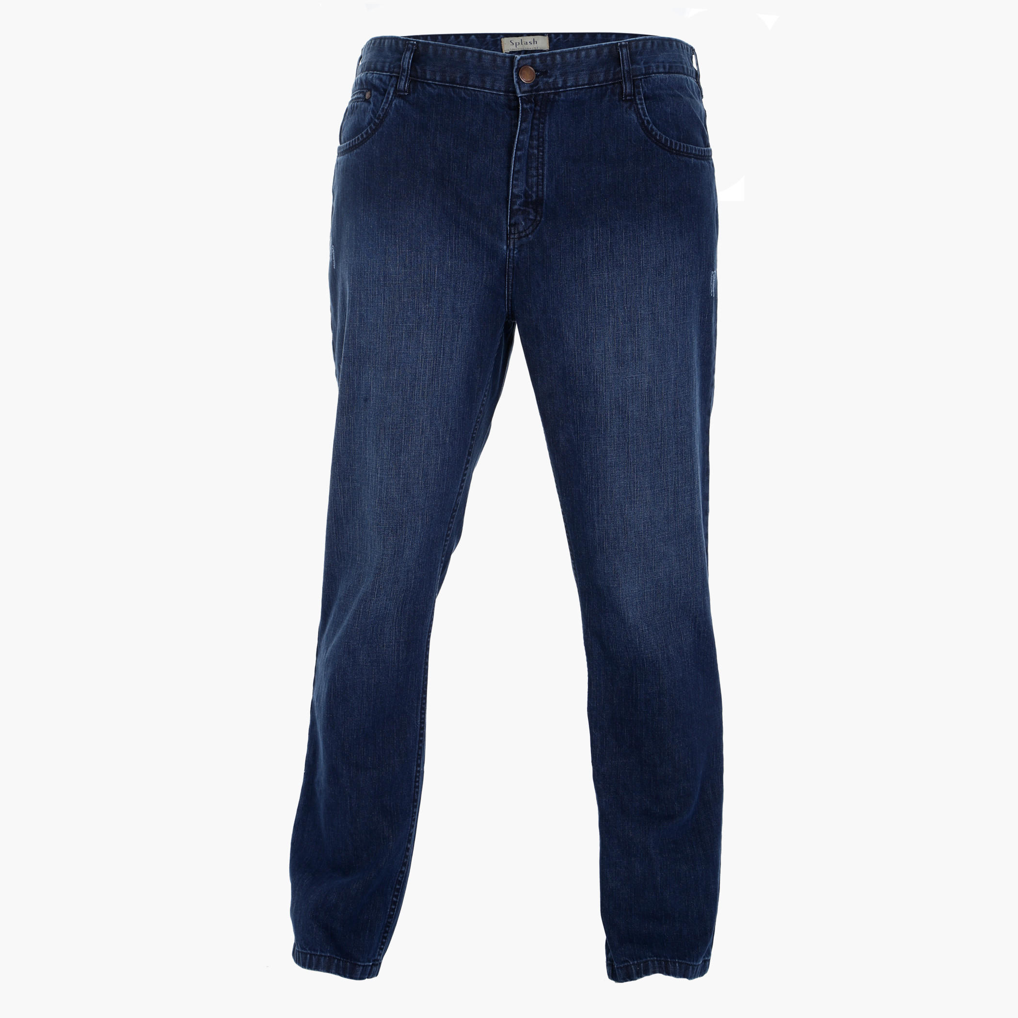 Full Length Denim Pants with Button Closure-men-clothing-bottoms-jeans-image-1