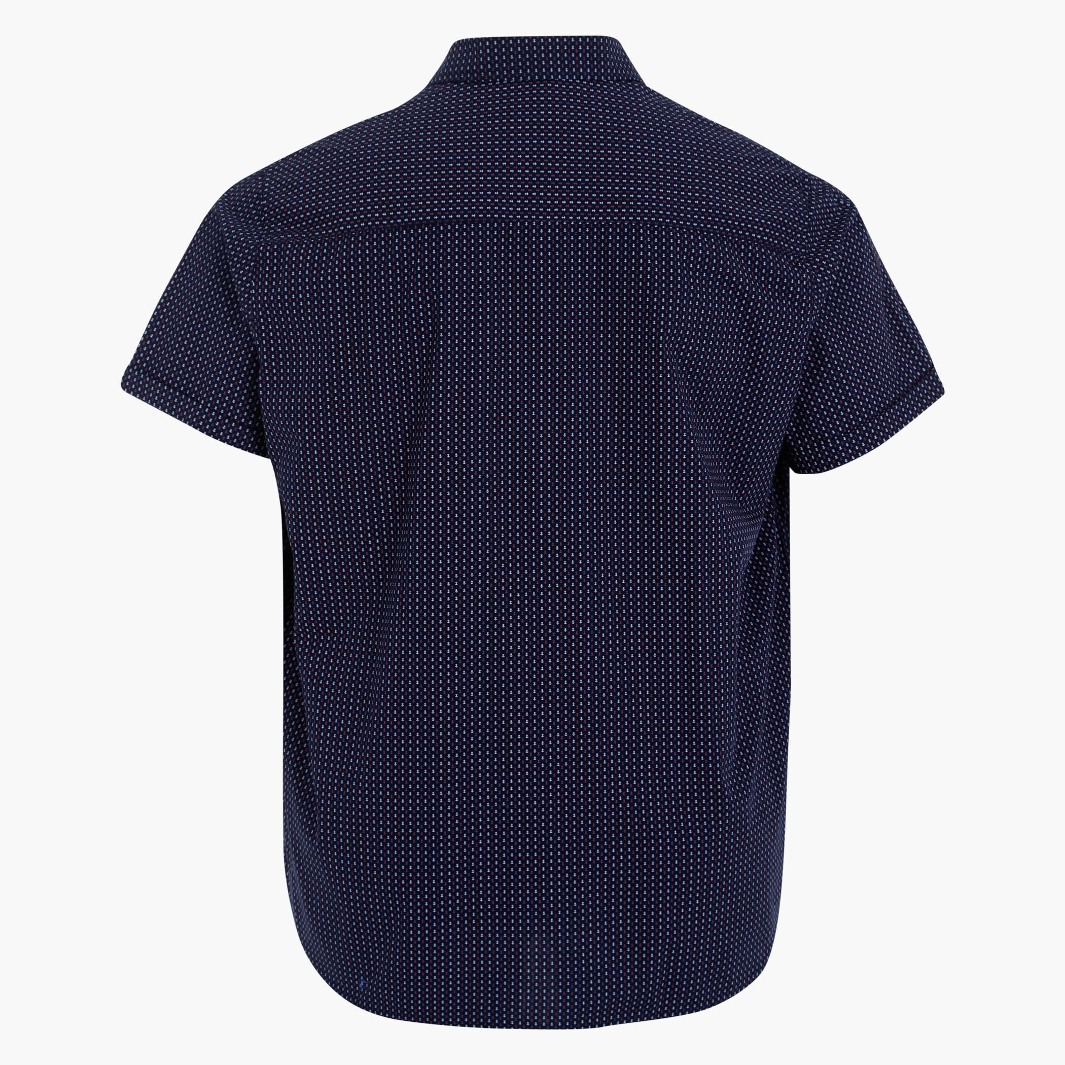 Printed Shirt with Short Sleeves and Patch Pocket-men-clothing-shirts-image-2