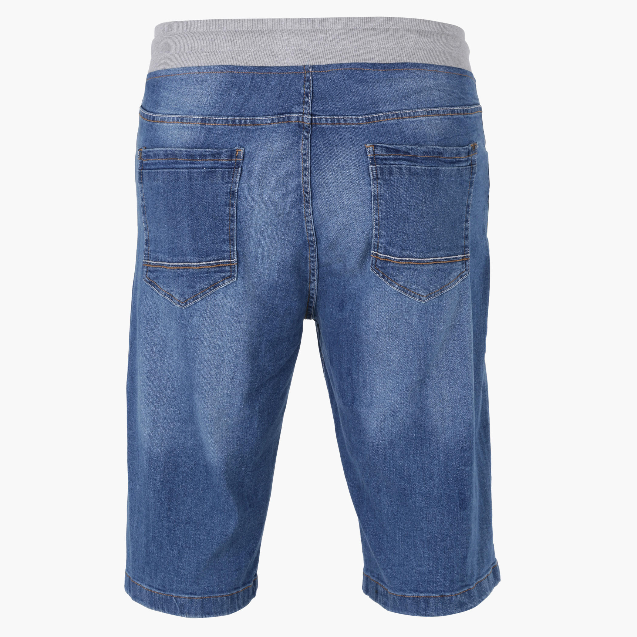 Knee Length Shorts with Elasticated Drawstring-men-clothing-bottoms-jeans-image-2