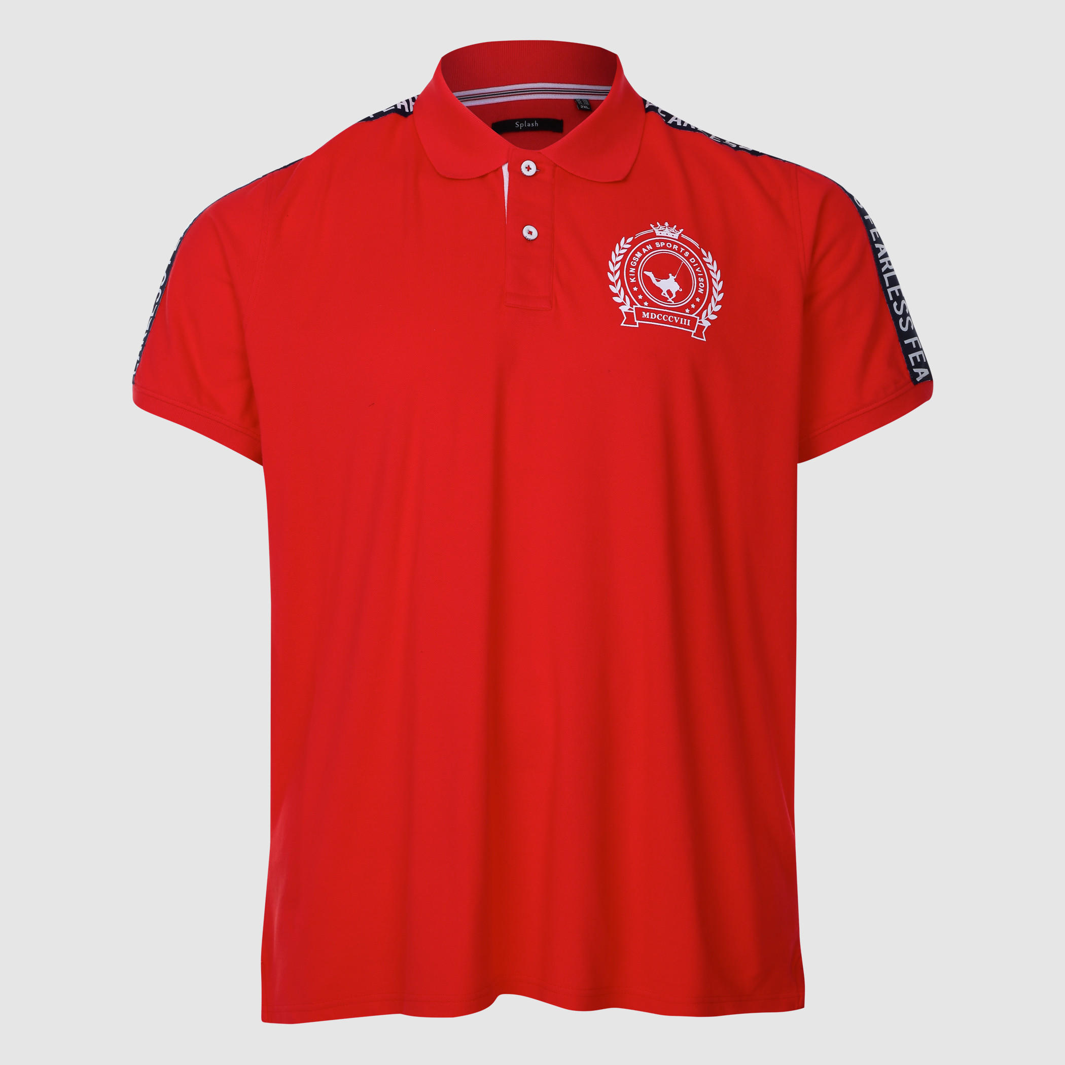 Printed T-Shirt with Polo Neck and Short Sleeves-men-clothing-tshirtsandpolos-tshirts-image-1