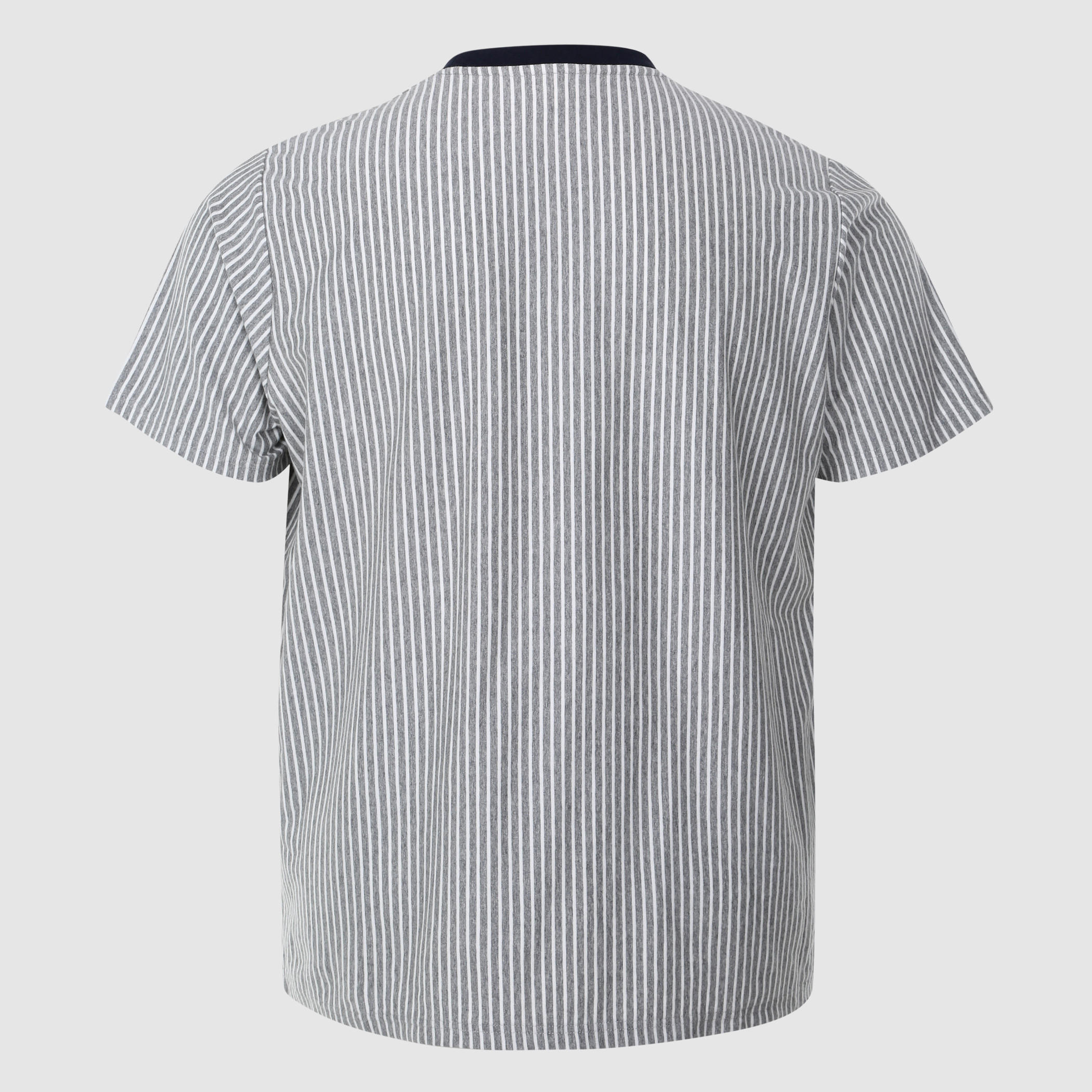 تيشيرت مقلّم بياقة ضيّقة وأكمام قصيرة-men-clothing-tshirtsandpolos-tshirts-image-2