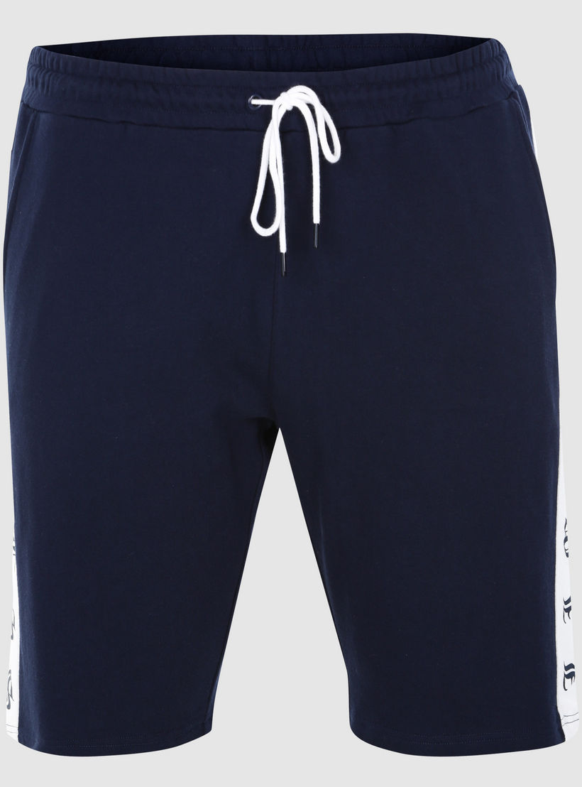 Tape Detail Shorts with Elasticised Waistband-men-clothing-bottoms-shorts-image-1