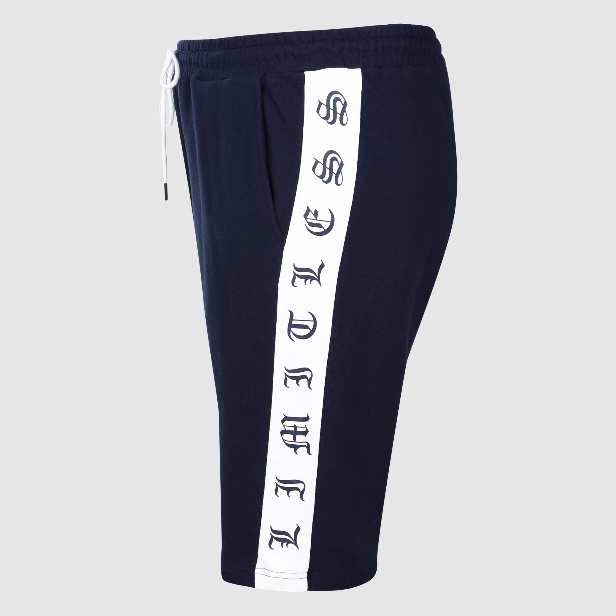 Tape Detail Shorts with Elasticised Waistband-men-clothing-bottoms-shorts-image-3