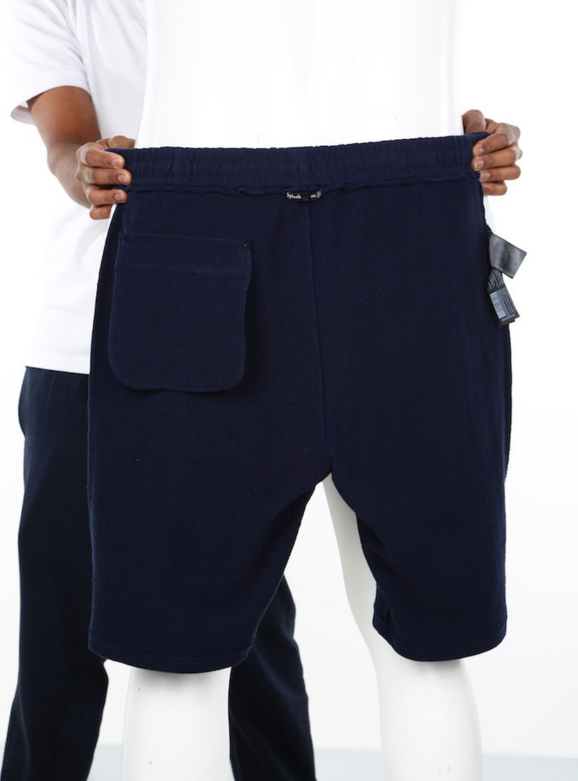 Tape Detail Shorts with Elasticised Waistband-men-clothing-bottoms-shorts-image-4
