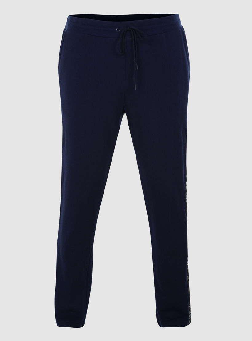 بنطال رياضي طويل بخصر مطاطي وشريط جانبي-men-clothing-bottoms-trousersandchinos-trousers-image-1