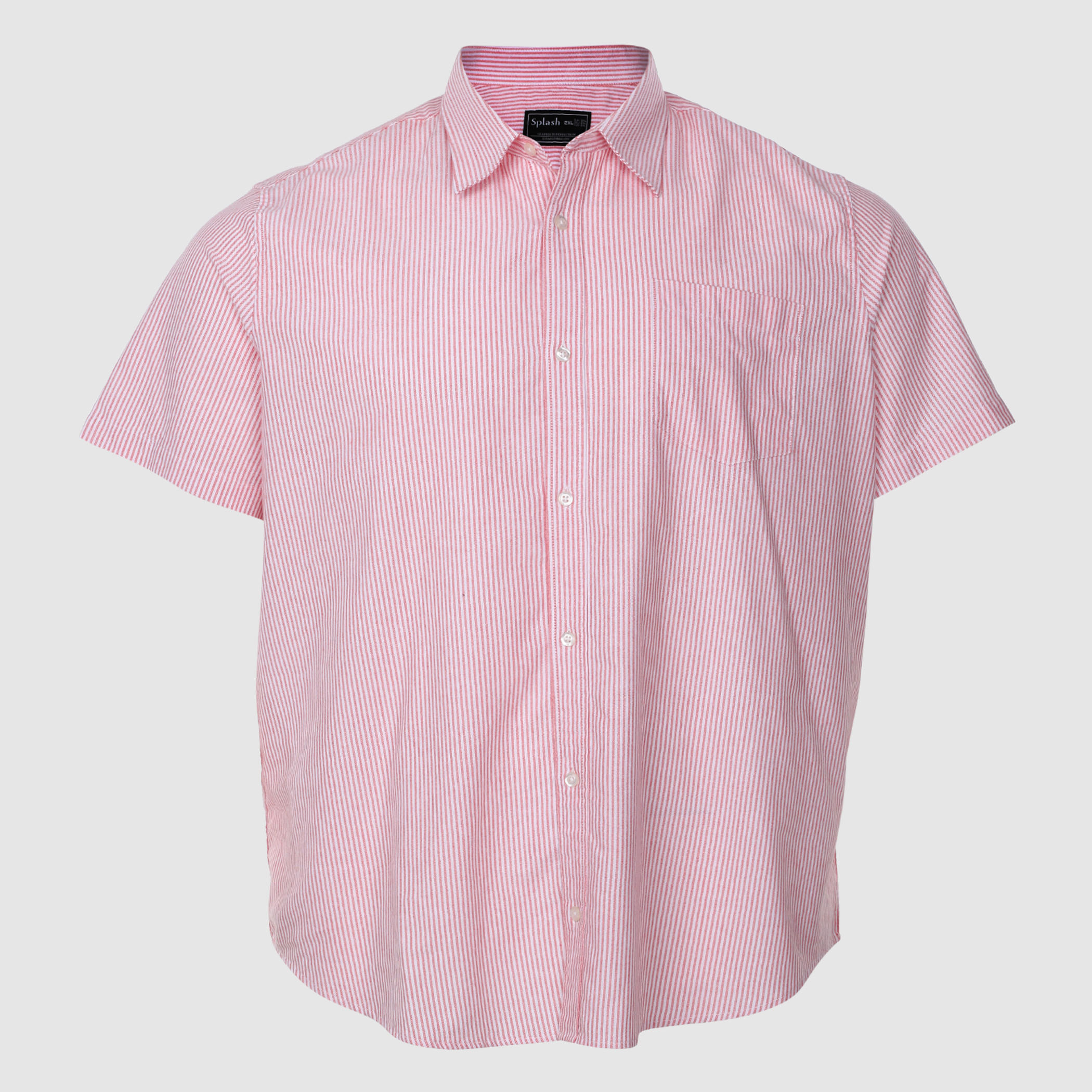 قميص مقلّم بأكمام قصيرة وأزرار-men-clothing-shirts-image-3