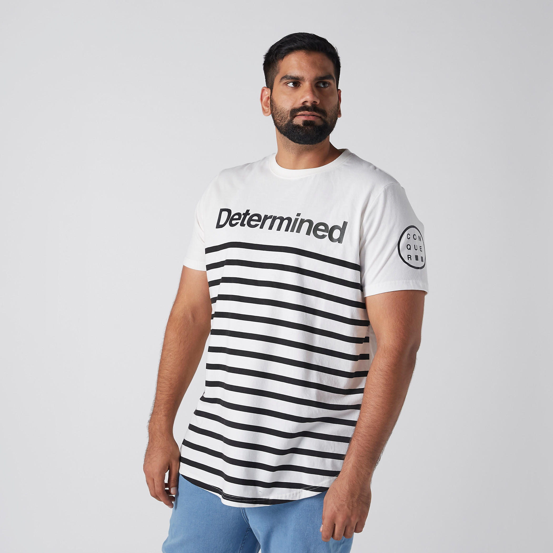 Striped T-Shirt with Round Neck and Short Sleeves-men-clothing-tshirtsandpolos-tshirts-image-1