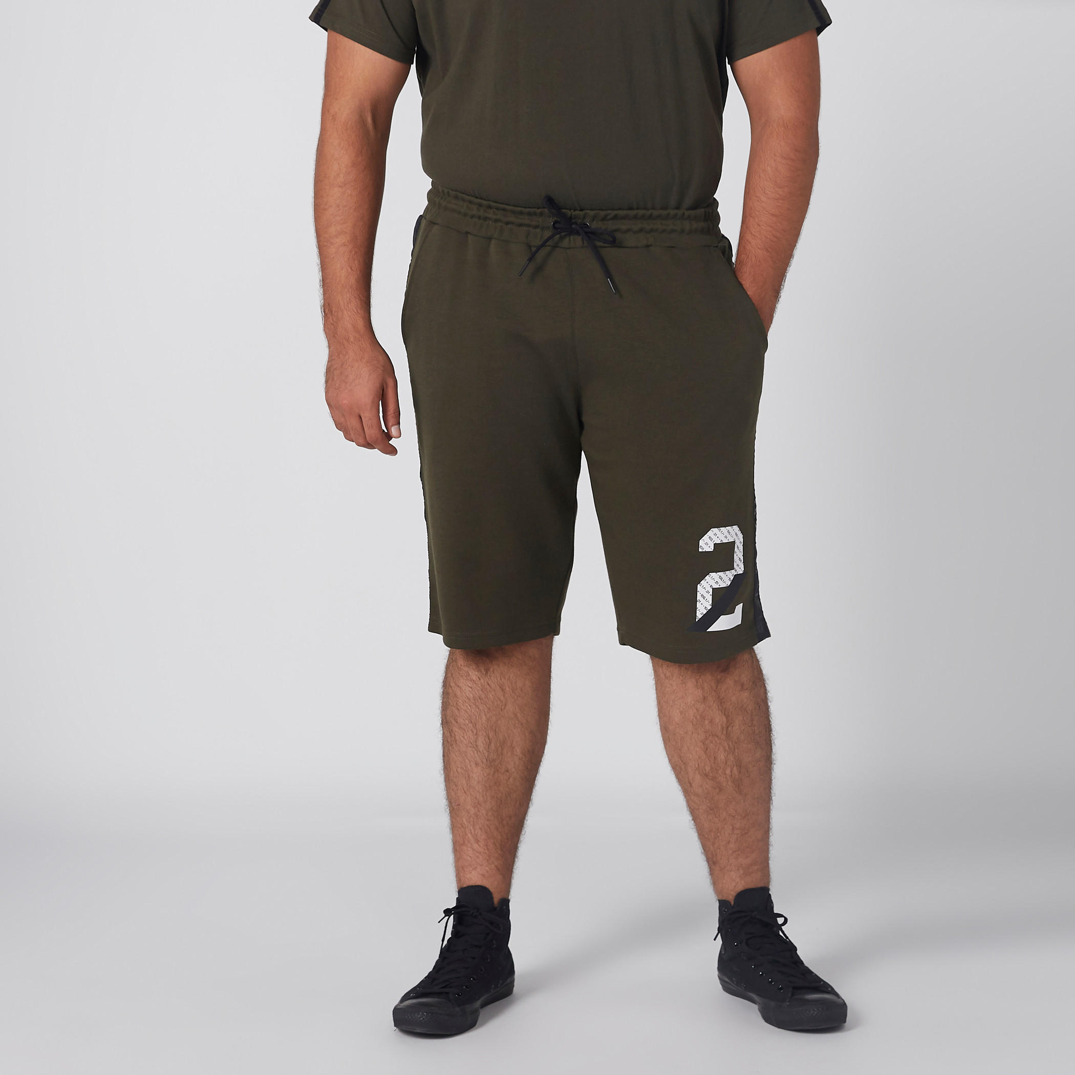 Printed Shorts with Tape Detail and Drawstring-men-clothing-bottoms-shorts-image-1