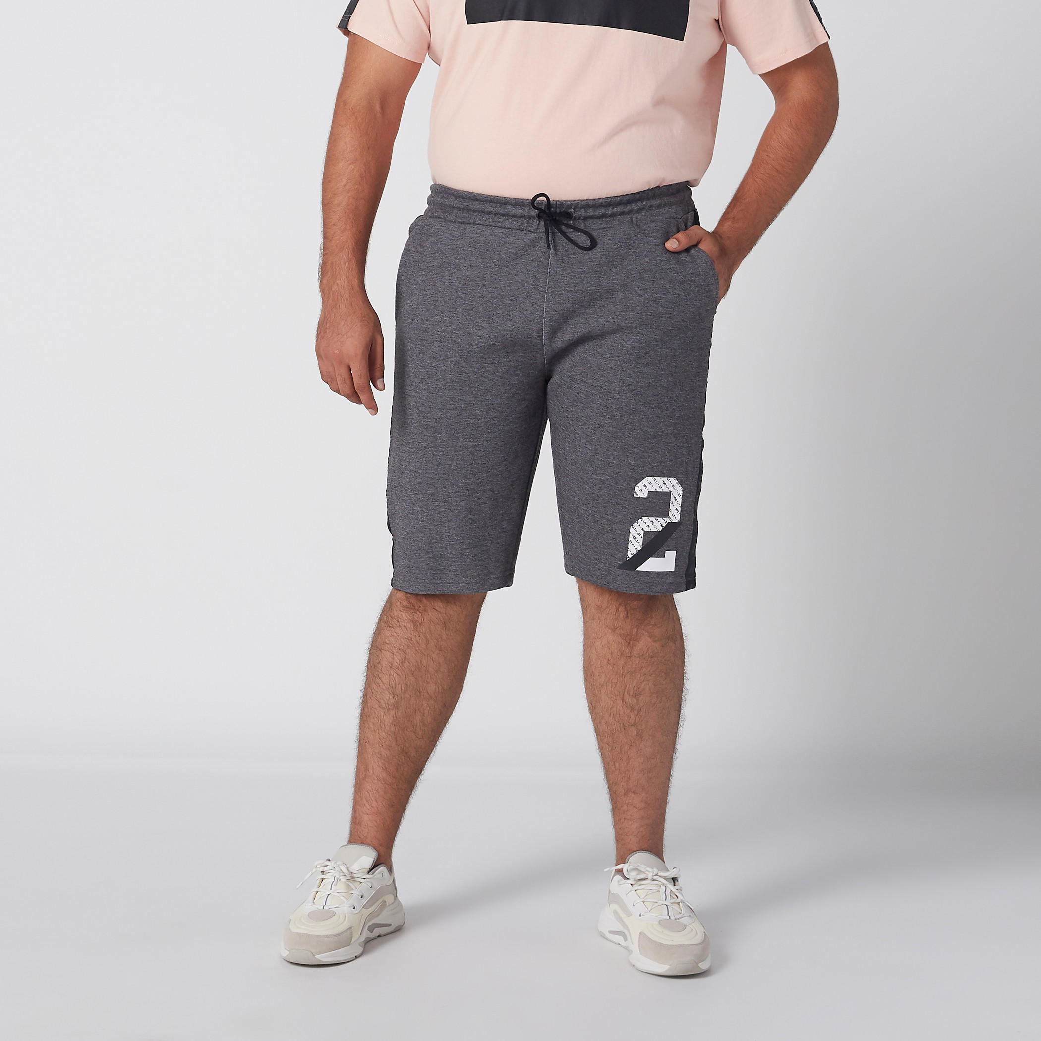 شورت برباط وجيوب وطبعات ميلانج-men-clothing-bottoms-shorts-image-1