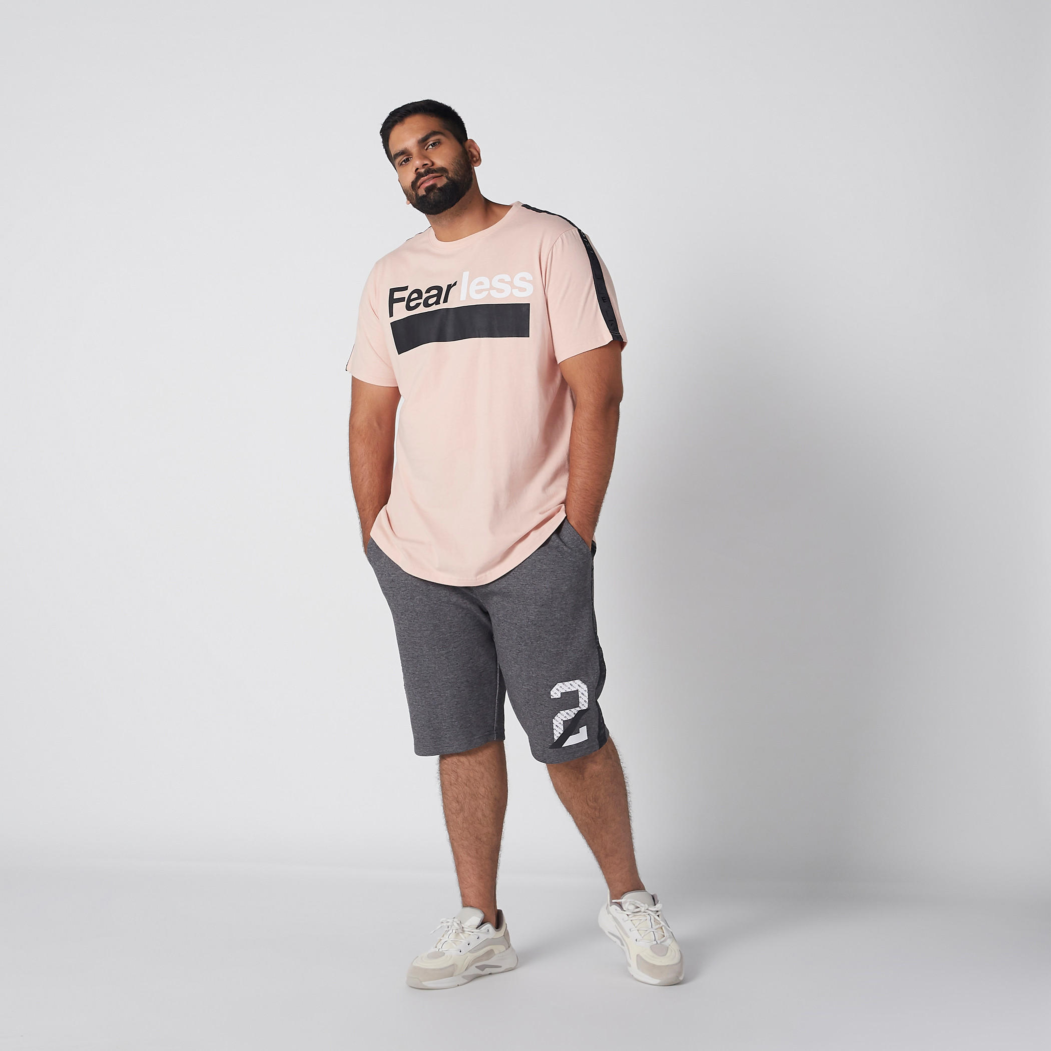 شورت برباط وجيوب وطبعات ميلانج-men-clothing-bottoms-shorts-image-2