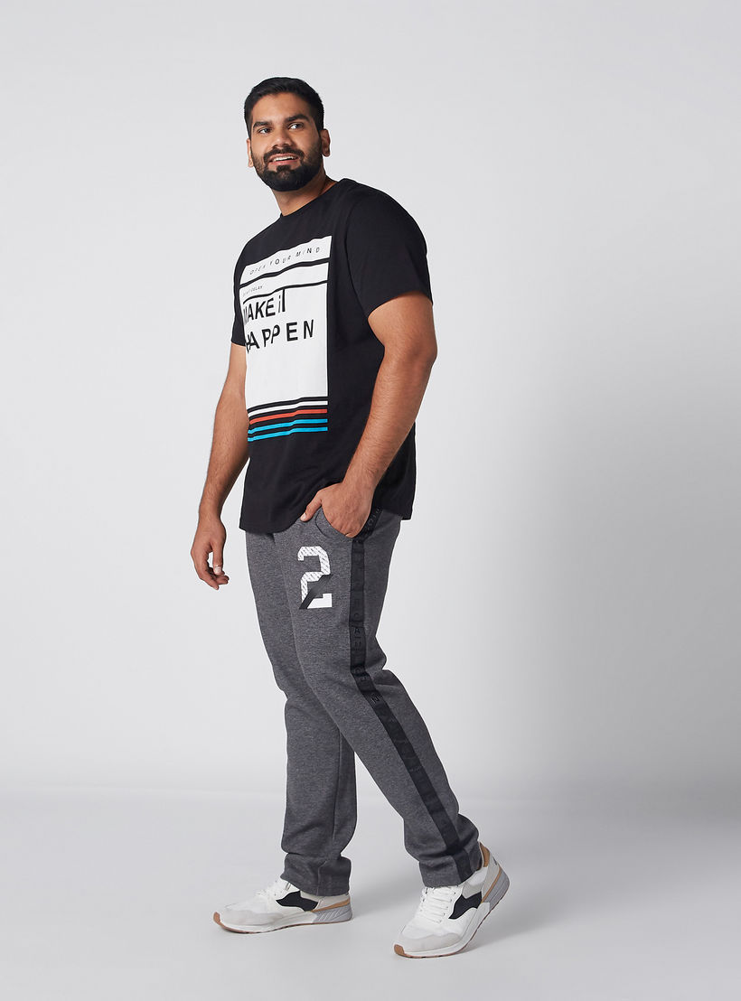 بنطال رياضي ميلانج طويل برباط وجيوب-men-clothing-bottoms-joggers-image-2