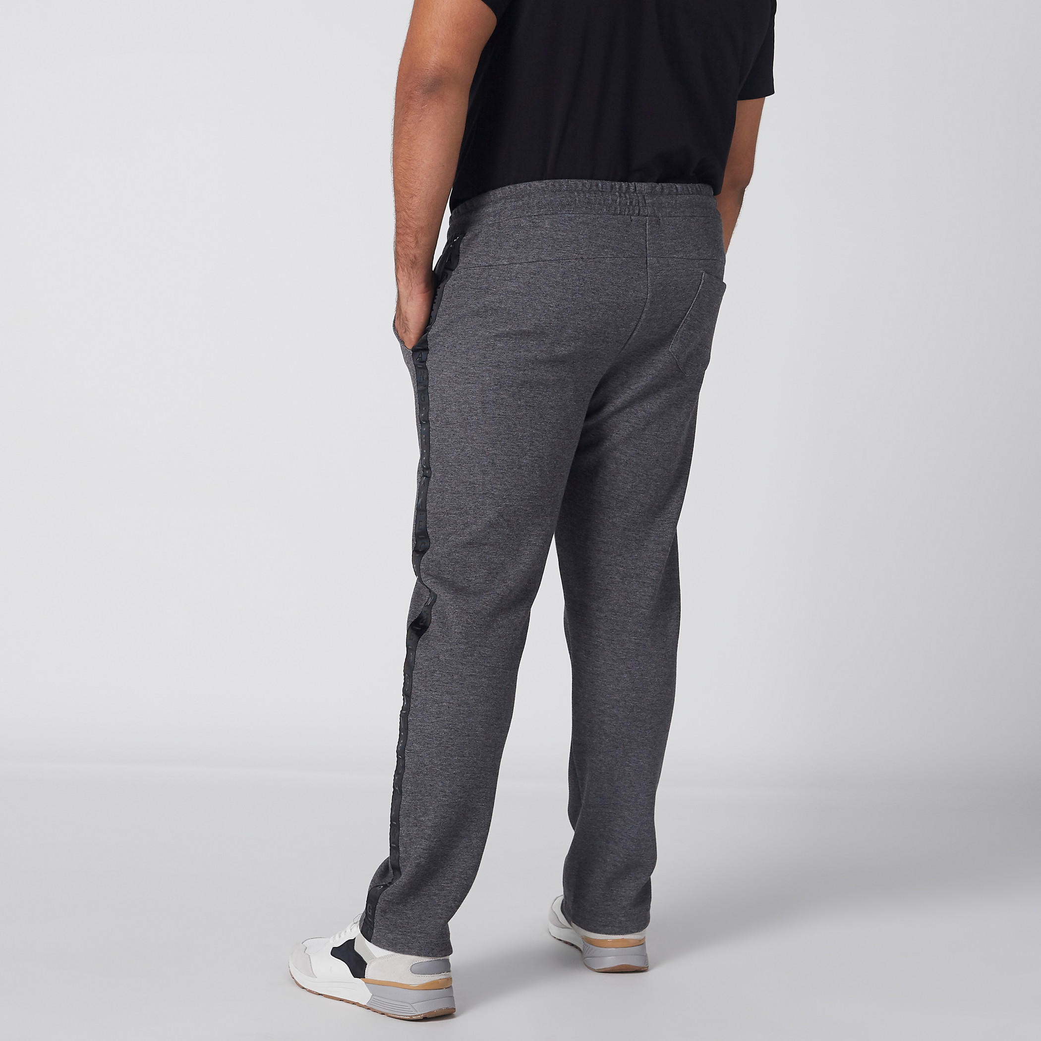 بنطال رياضي ميلانج طويل برباط وجيوب-men-clothing-bottoms-joggers-image-3